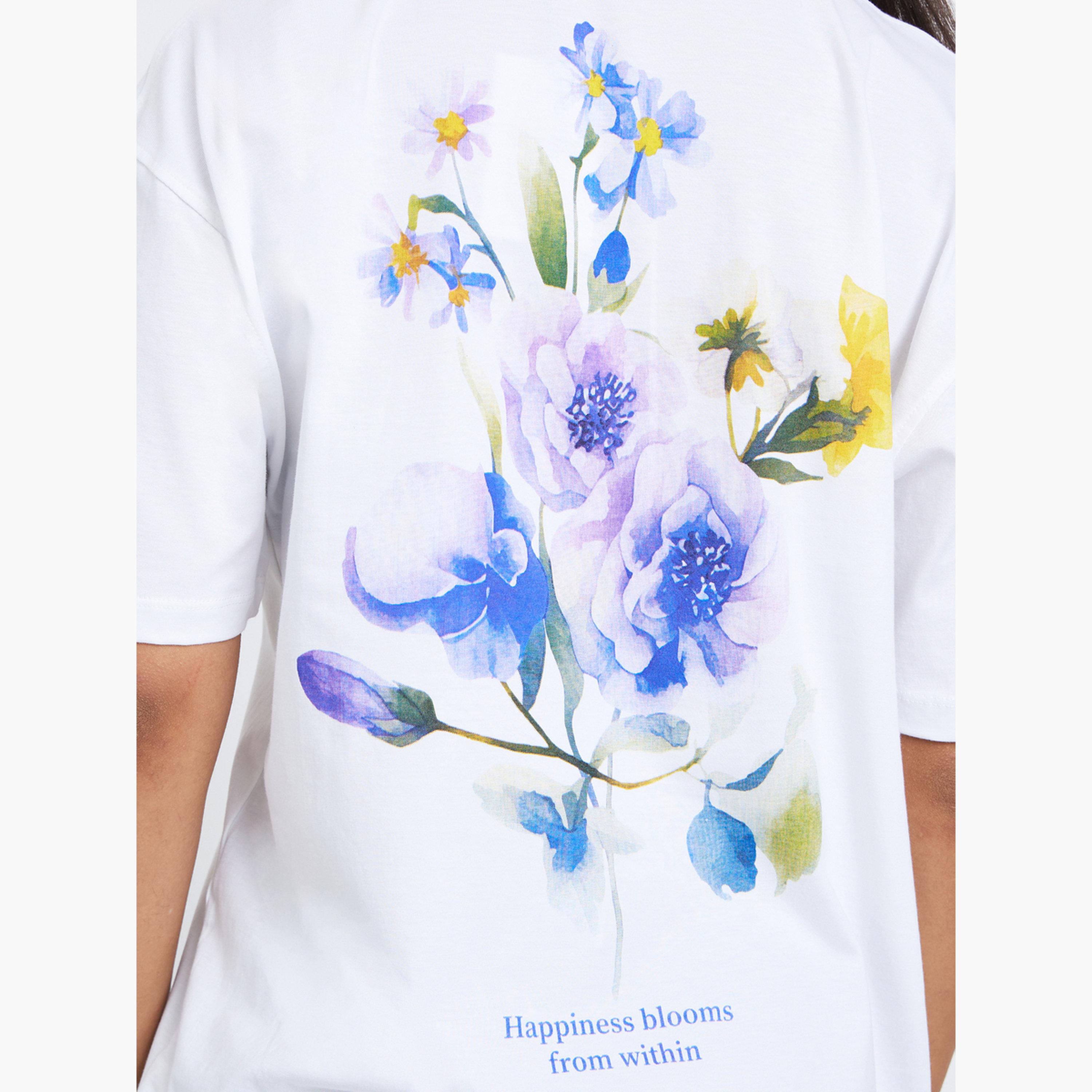 Styli Women White Floral Graphic Oversized T-Shirt-women-clothing-tshirts-image-4