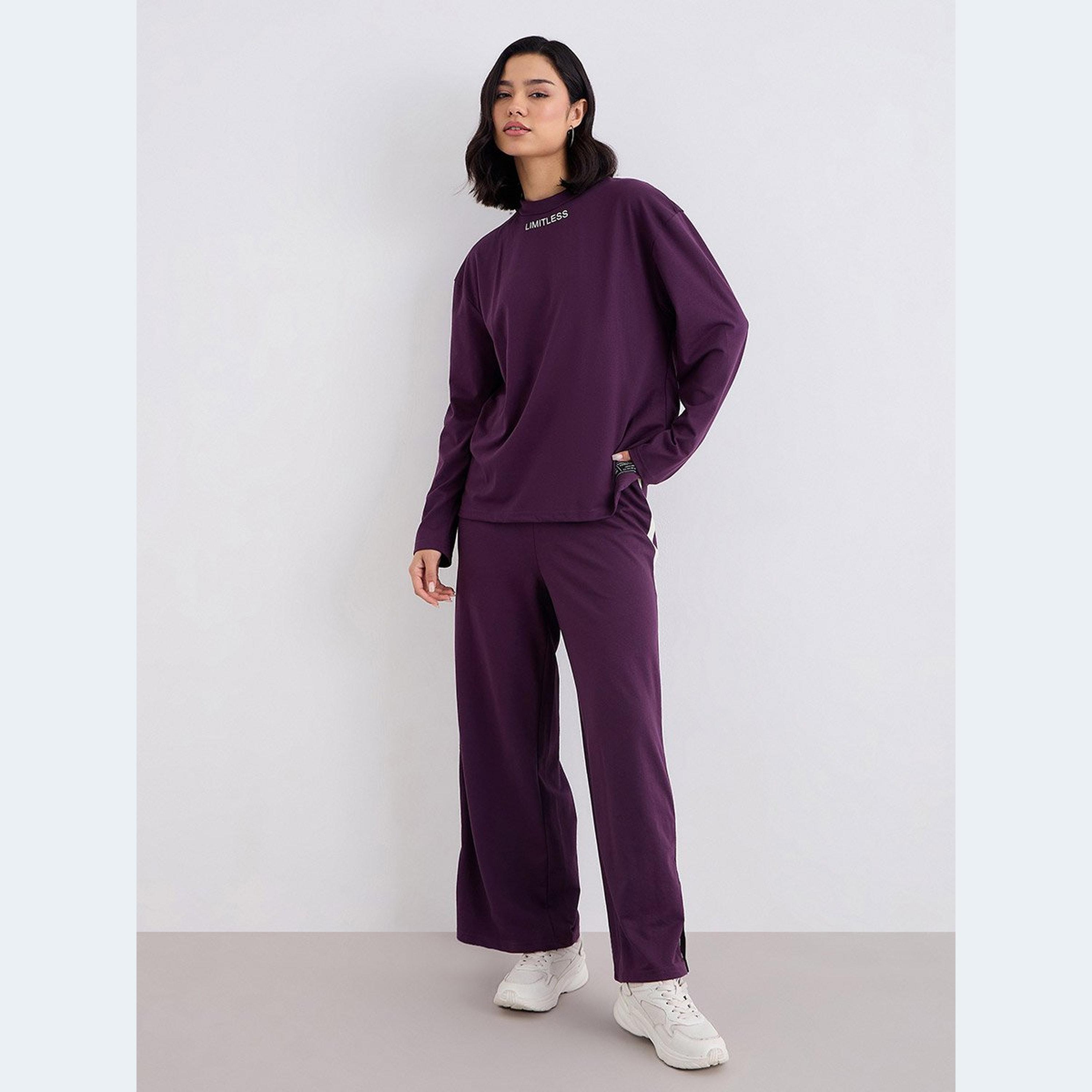 Styli Women Relaxed Fit T-Shirt and Wide Joggers Co-Ords-women-clothing-coordsets-image-2