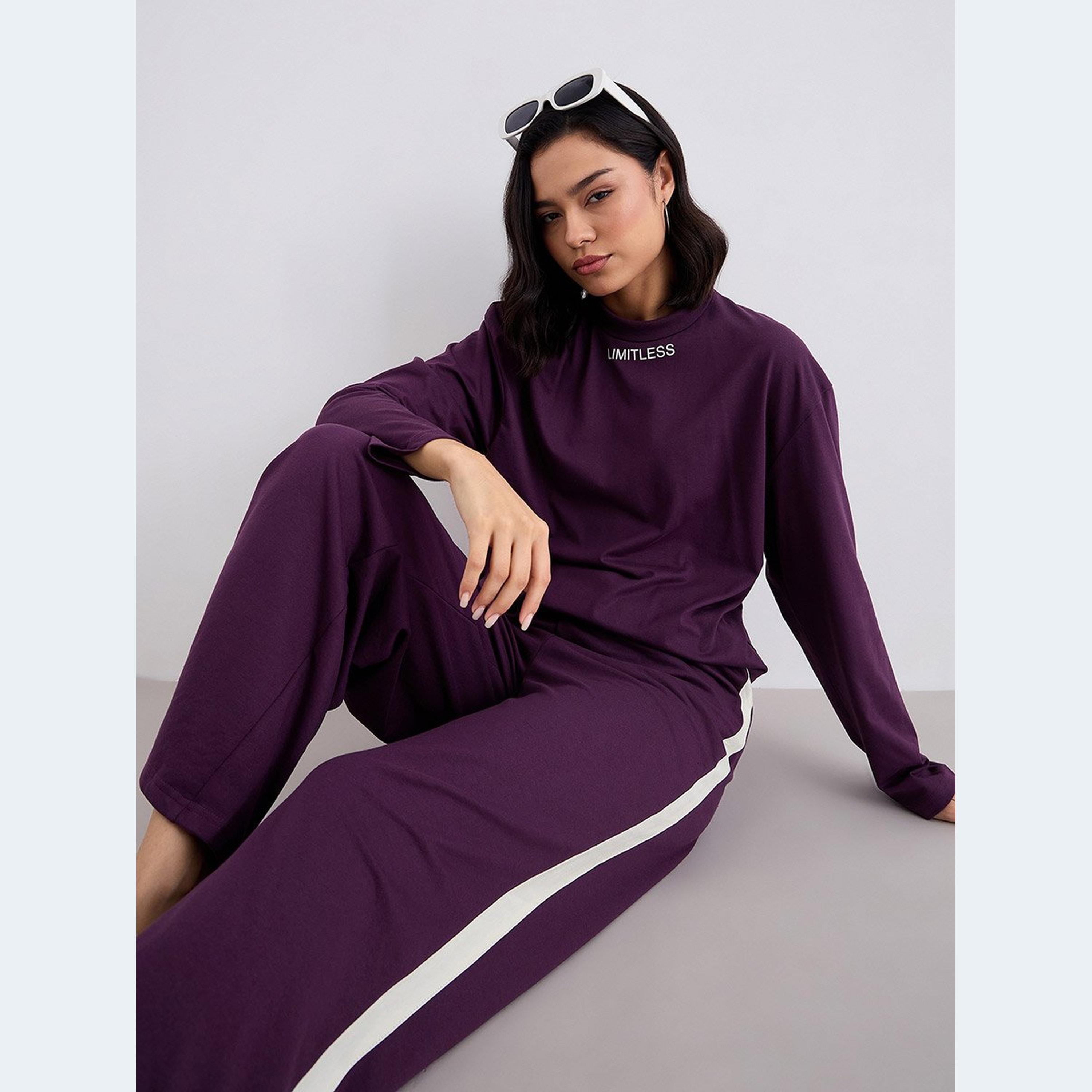 Styli Women Relaxed Fit T-Shirt and Wide Joggers Co-Ords-women-clothing-coordsets-image-5