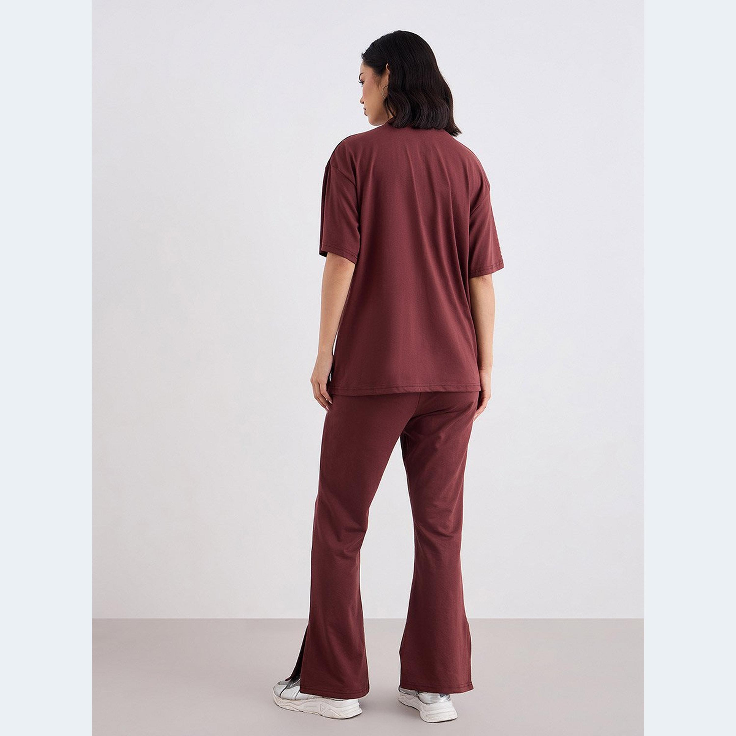 Styli Women Oversized T-Shirt and Flared Leggings Co-Ords-women-clothing-coordsets-image-4