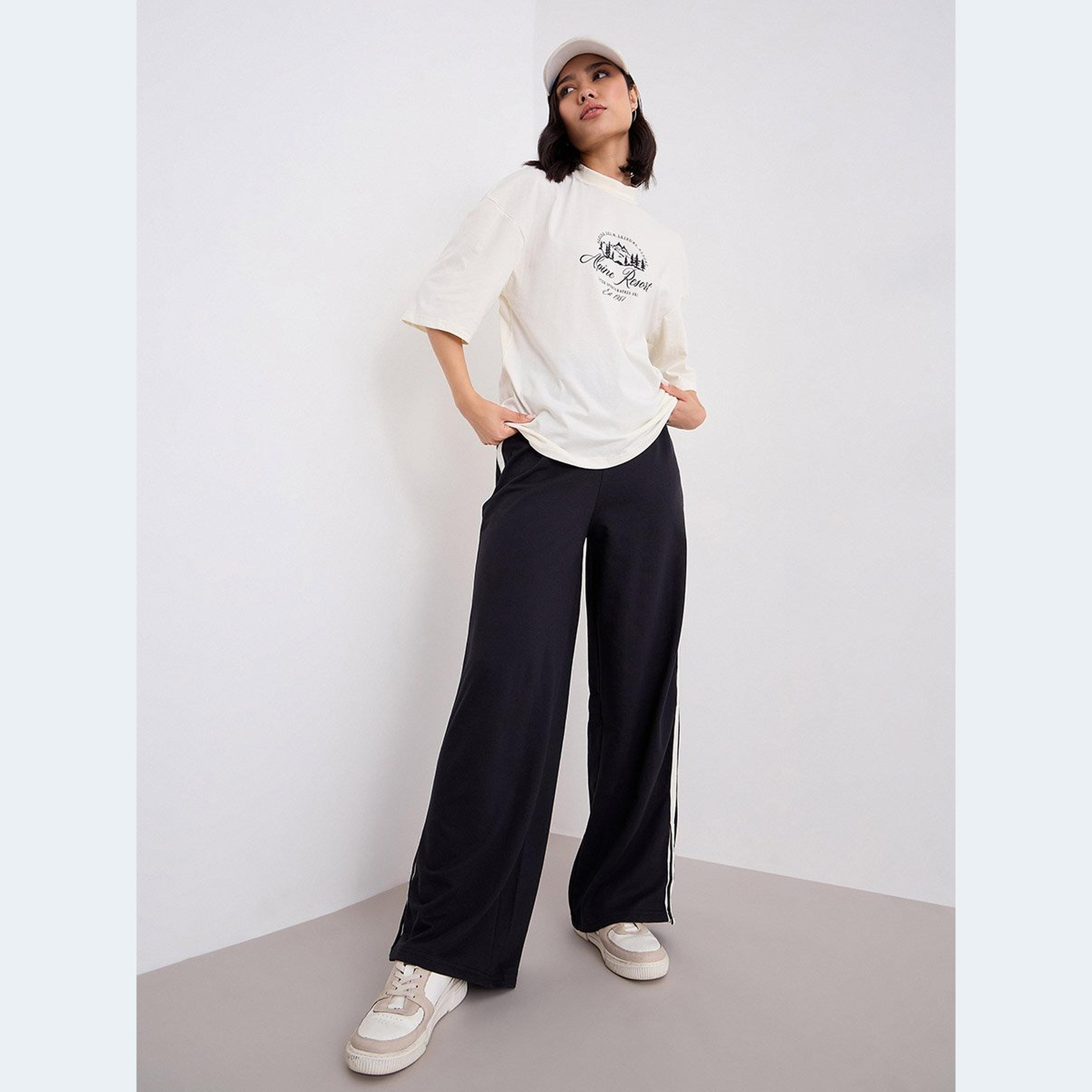 Styli Women Oversized T-Shirt and Wide Joggers Co-Ords-women-clothing-coordsets-image-5