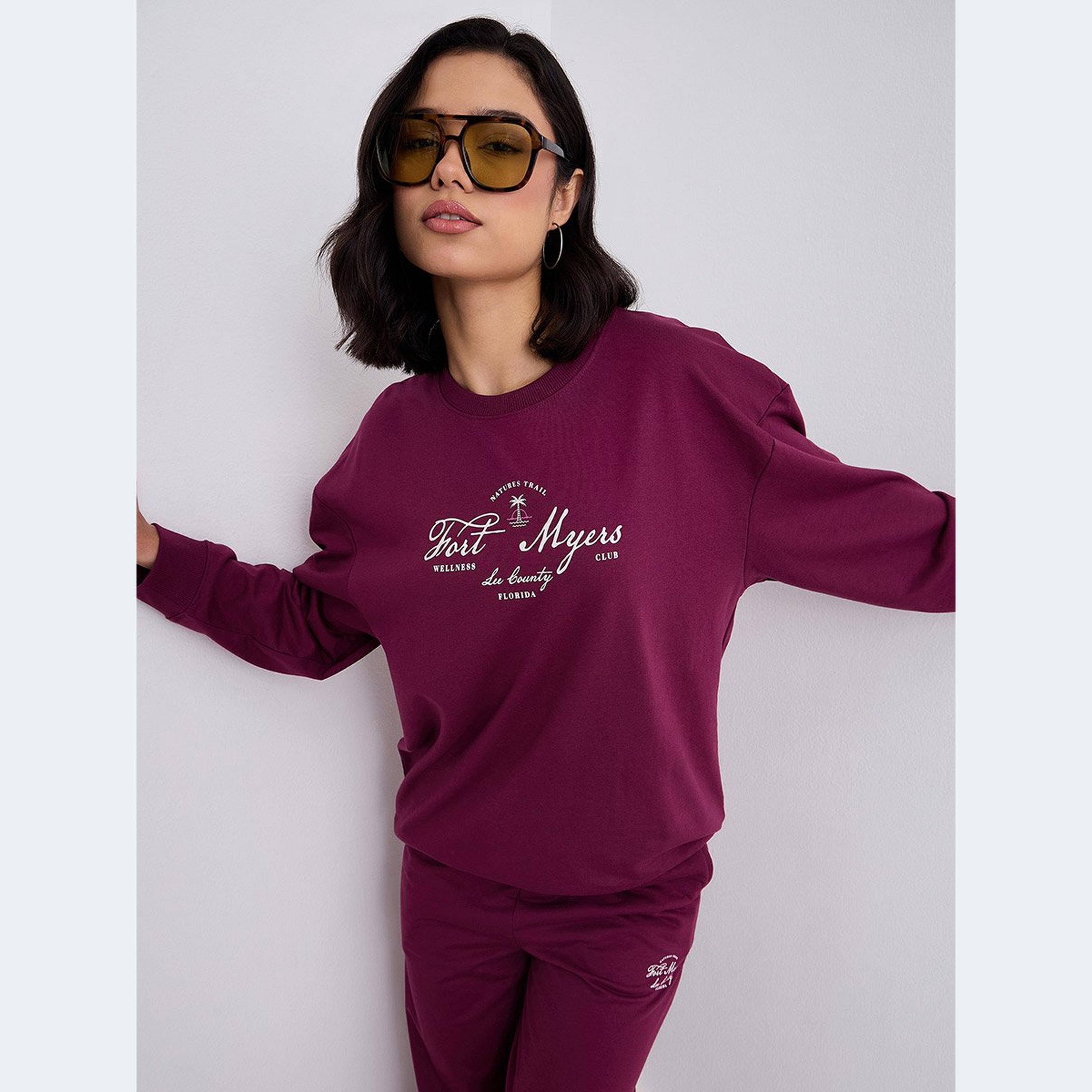 Styli Women Graphic Print Sweatshirt and Joggers Co-Ords-women-clothing-coordsets-image-5