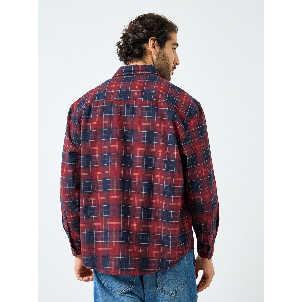 قميص بقصة مريحة وطبعة مربعات-men-clothing-shirts-image-5