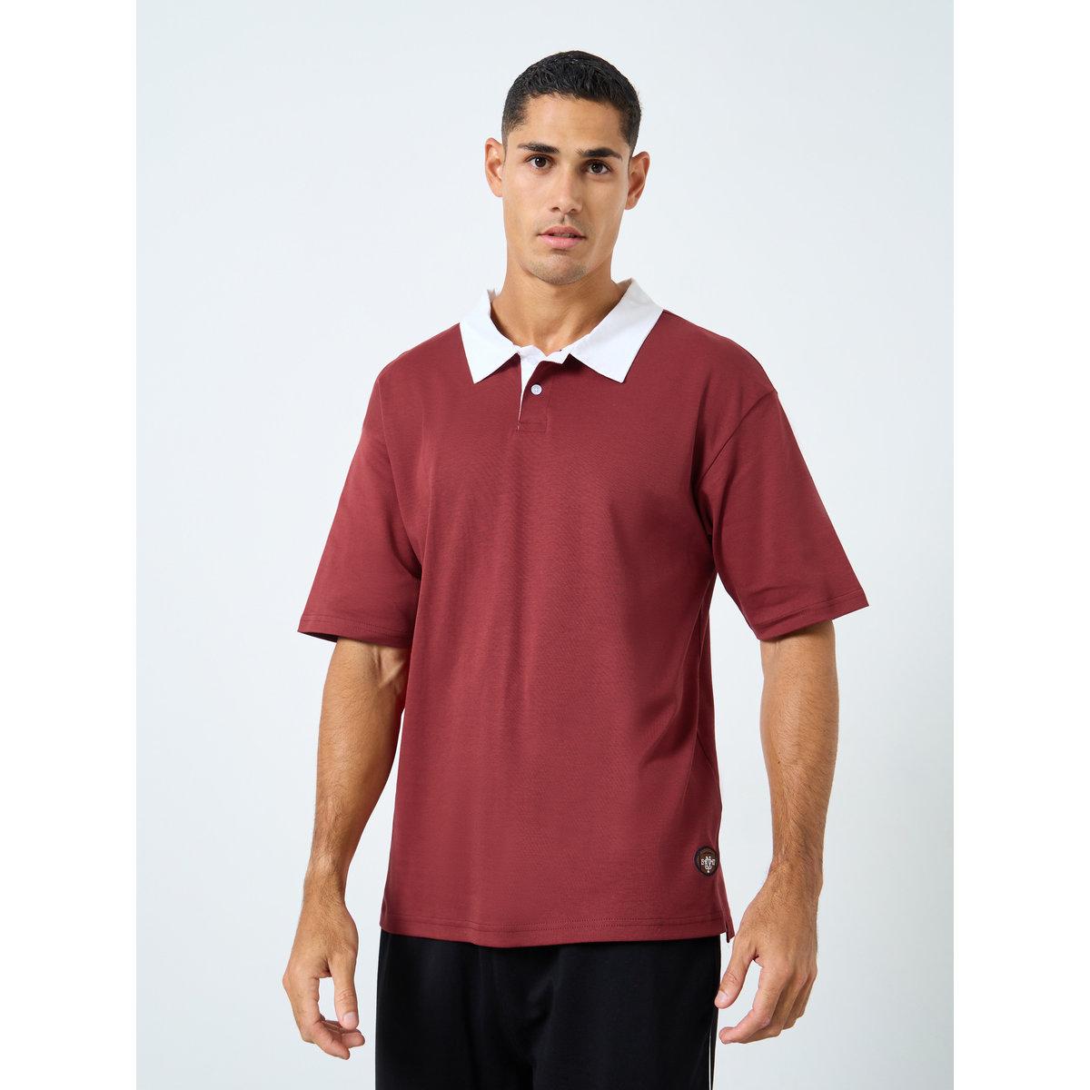 تيشيرت بولو فضفاض بتفاصيل مُطرزة-men-clothing-tshirtsandpolos-polos-image-2