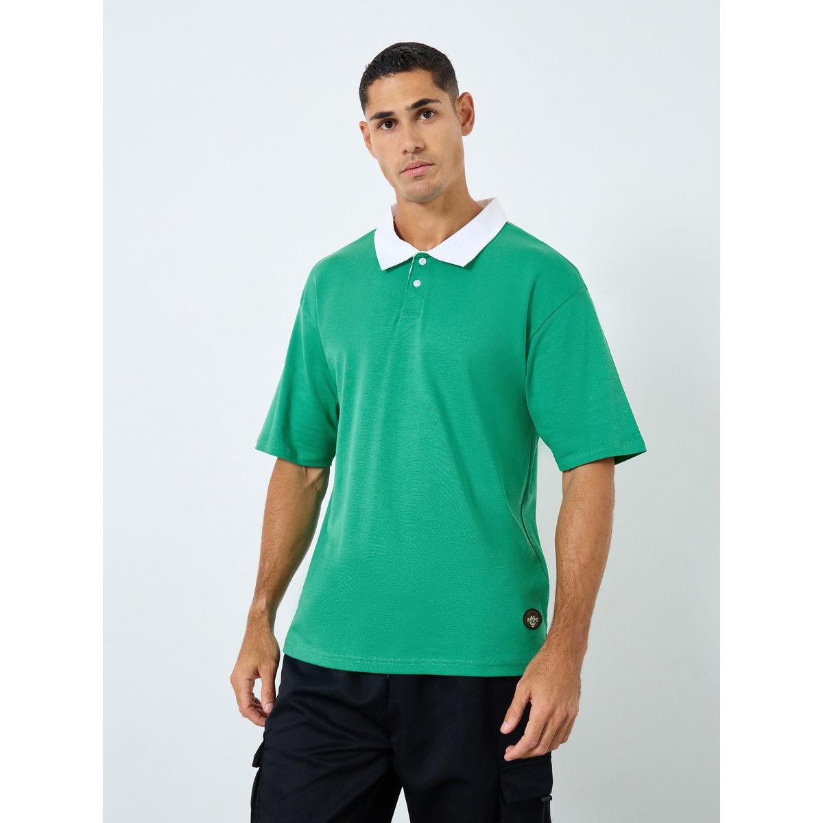 Styli Oversized Embroidered Polo T-Shirt-men-clothing-tshirtsandpolos-polos-image-2