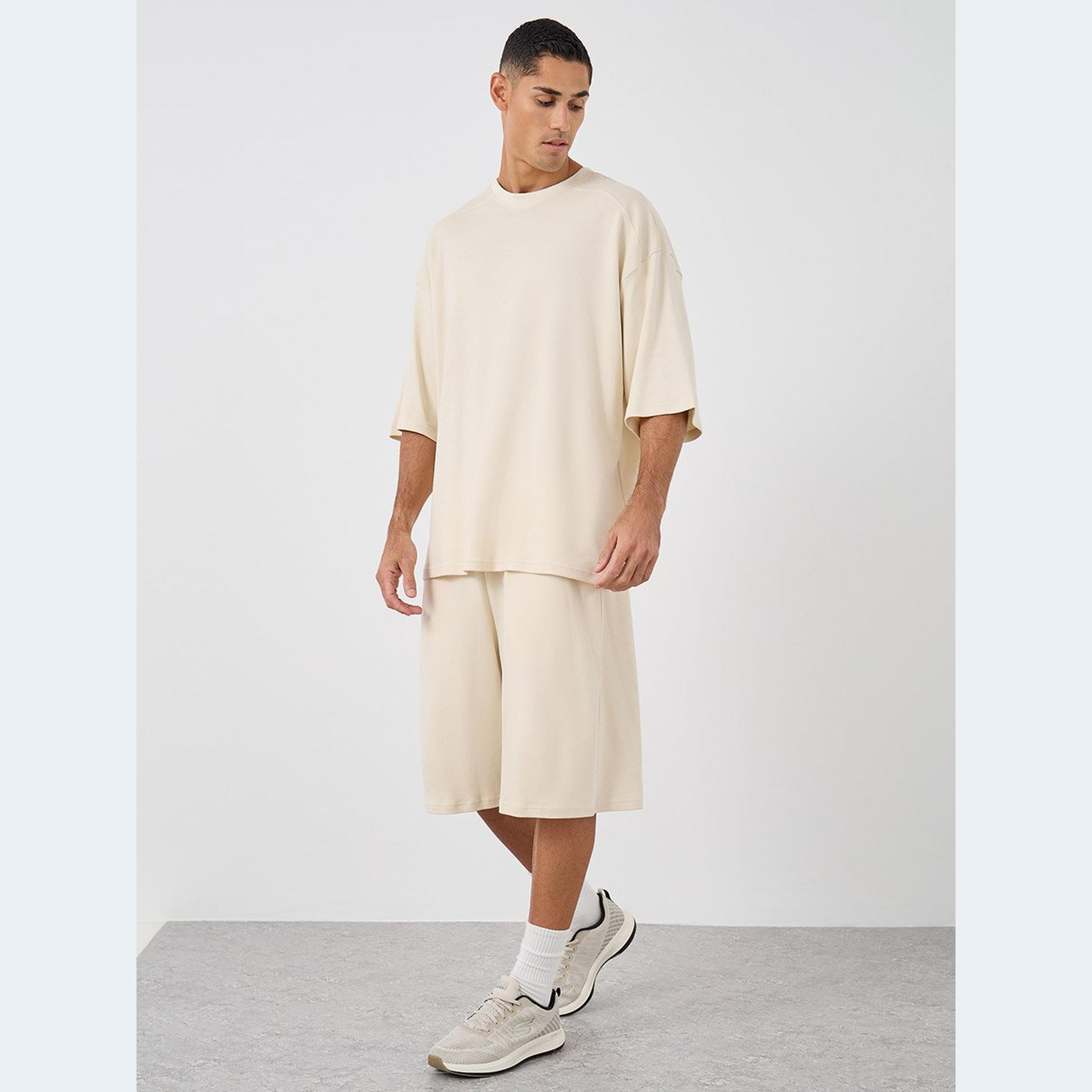 Styli Boxy Fit Printed T-Shirt and Oversized Shorts Co-Ords-men-clothing-coordsets-image-1
