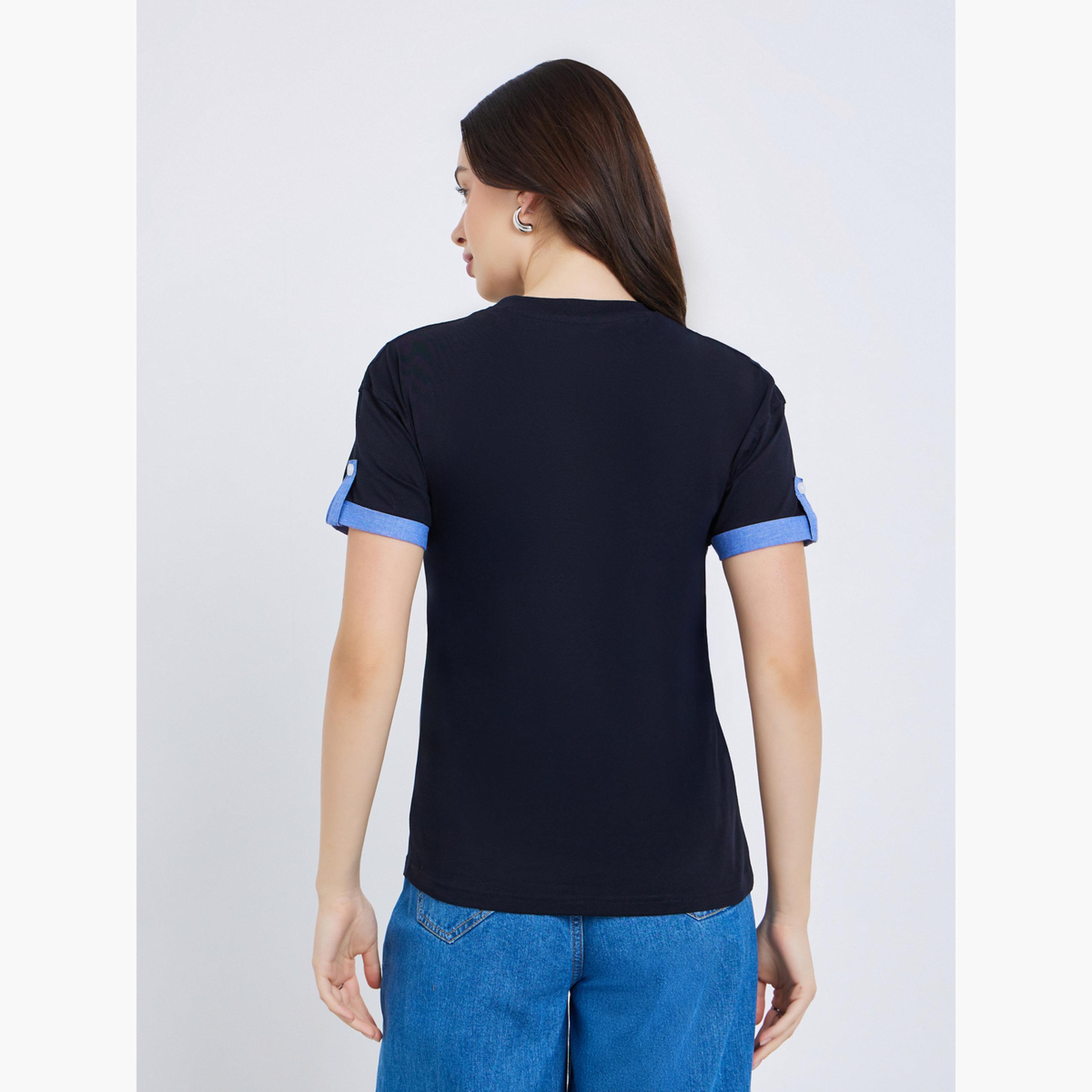 طقم من بلوزة تويد وتنورة-women-clothing-tshirts-image-4