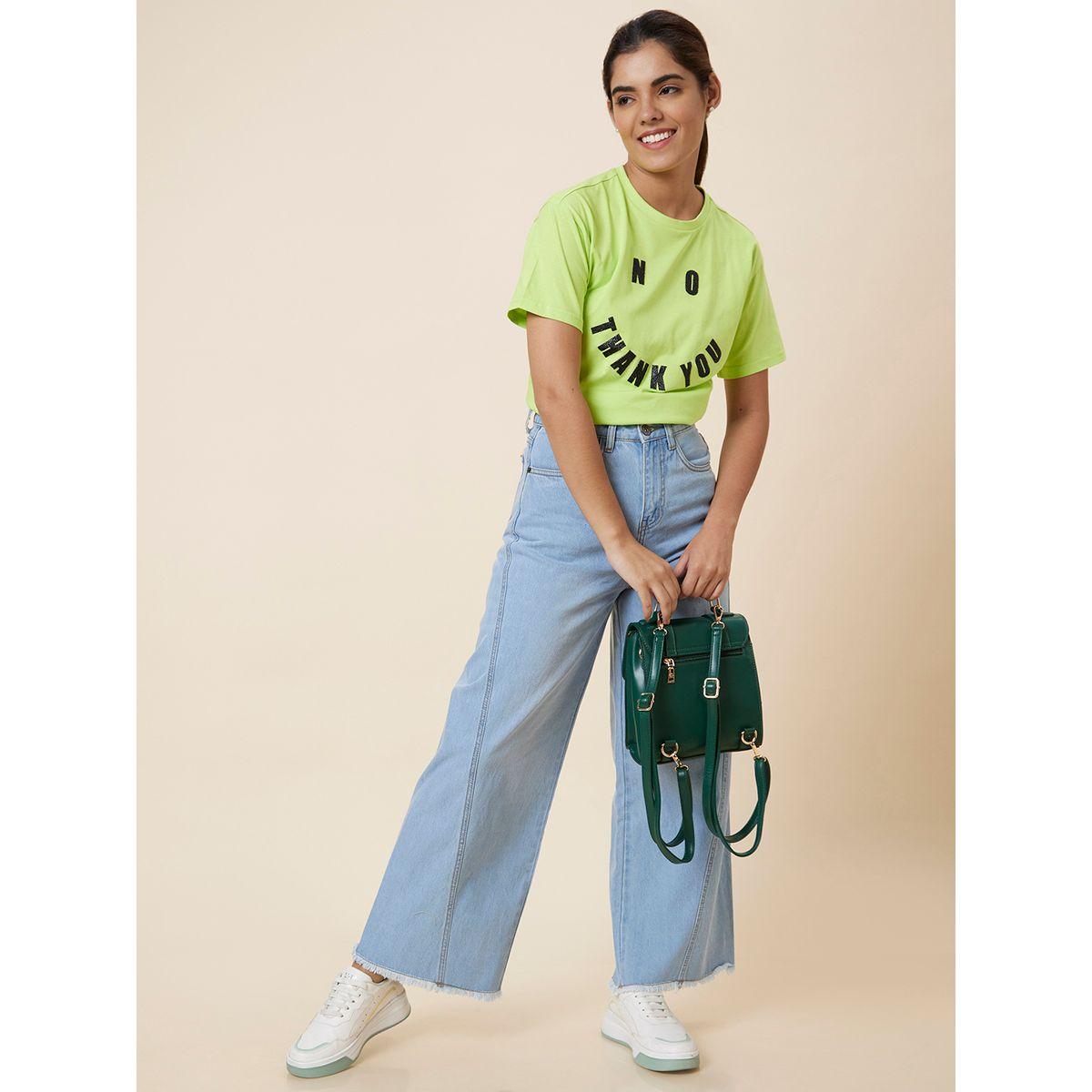 Globus X Styli Stretchable Mid-Rise Wide Leg Jeans-women-clothing-bottoms-jeans-image-1