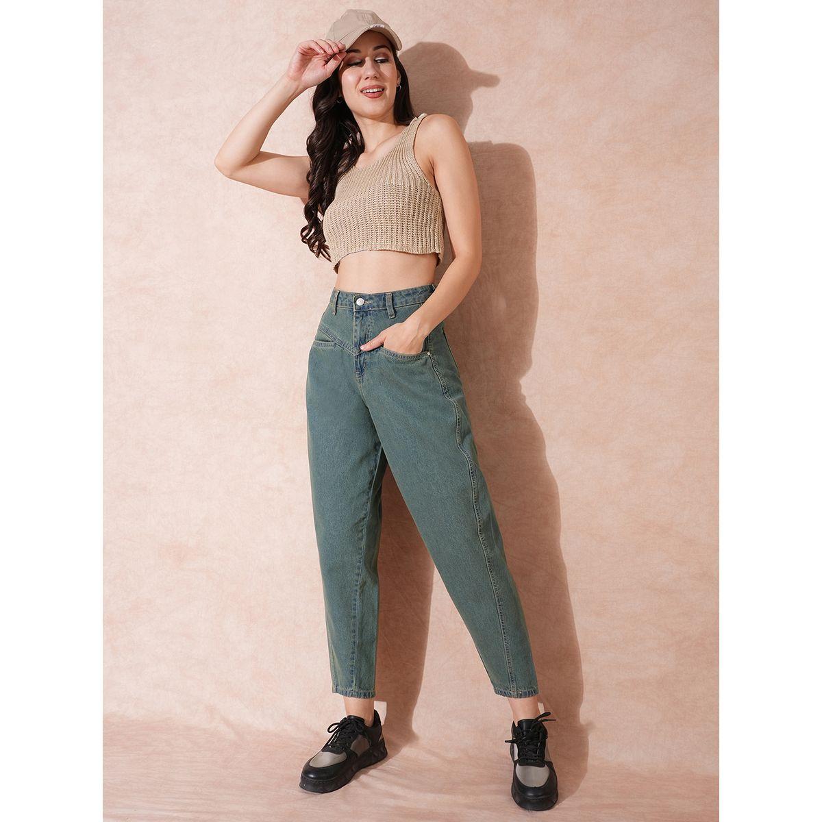 بنطال جينز بطول الكاحل مع خصر عالي-women-clothing-bottoms-jeans-image-1