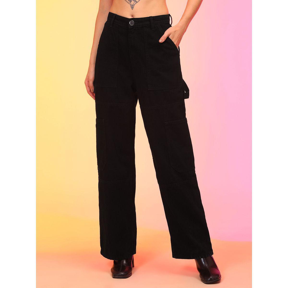 بنطال جينز بقصة أرجل مستقيمة وخصر متوسط-women-clothing-bottoms-jeans-image-1