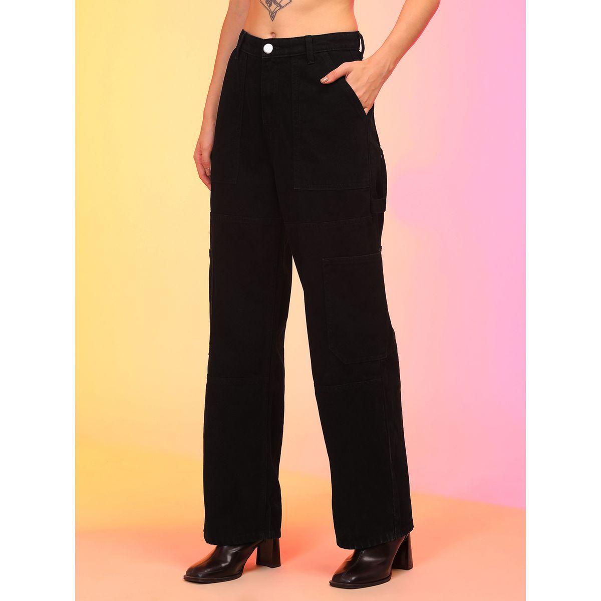 بنطال جينز بقصة أرجل مستقيمة وخصر متوسط-women-clothing-bottoms-jeans-image-2