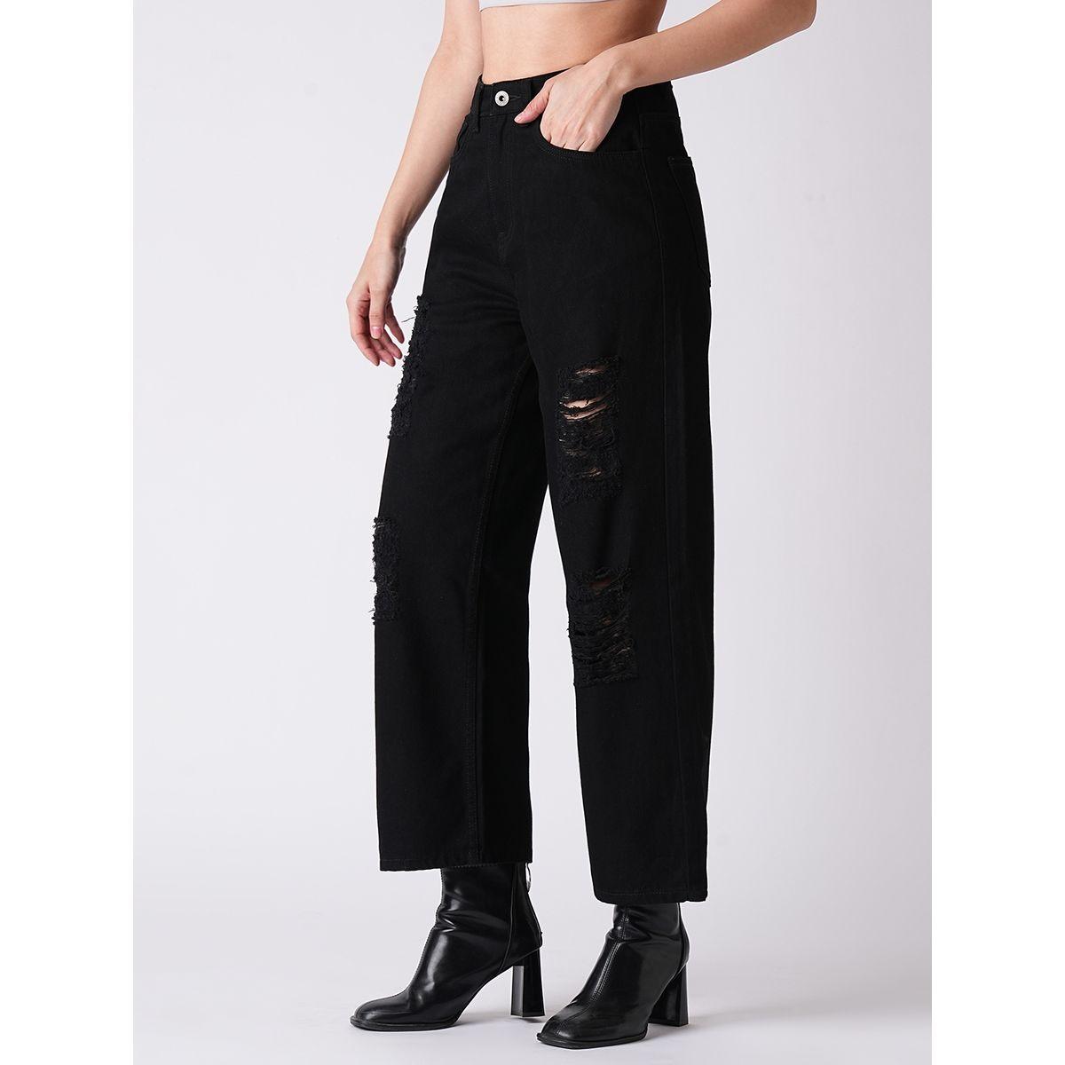بنطال جينز قطني بقصة بوي فريند-women-clothing-bottoms-jeans-image-2