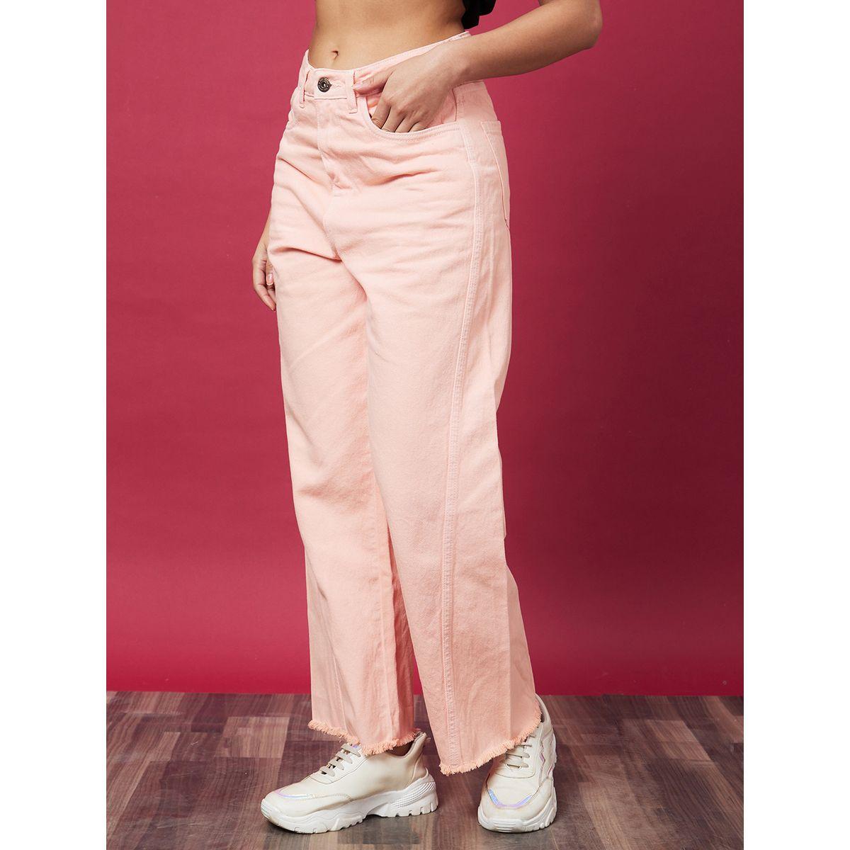 بنطال جينز بخصر متوسط وقصة أرجل واسعة-women-clothing-bottoms-jeans-image-2