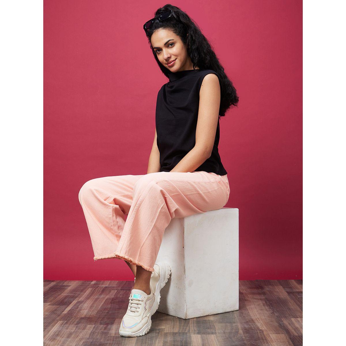 Globus X Styli Wide Leg Mid-Rise Pure Cotton Jeans-women-clothing-bottoms-jeans-image-5