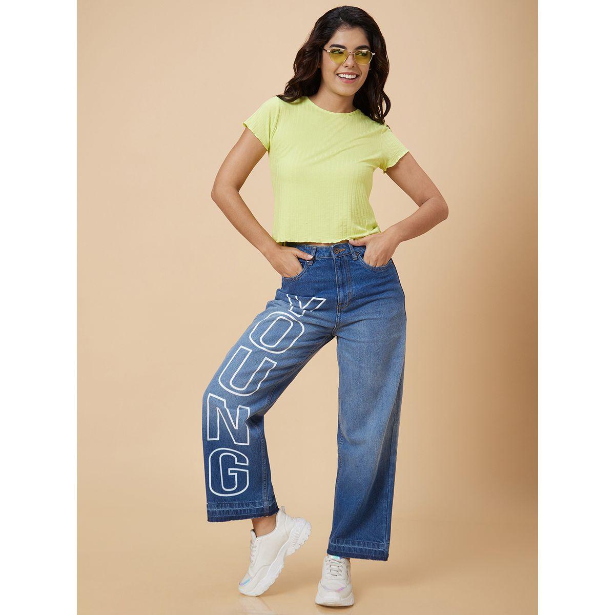 بنطال جينز بخصر متوسط وقصة بوي فريند-women-clothing-bottoms-jeans-image-1