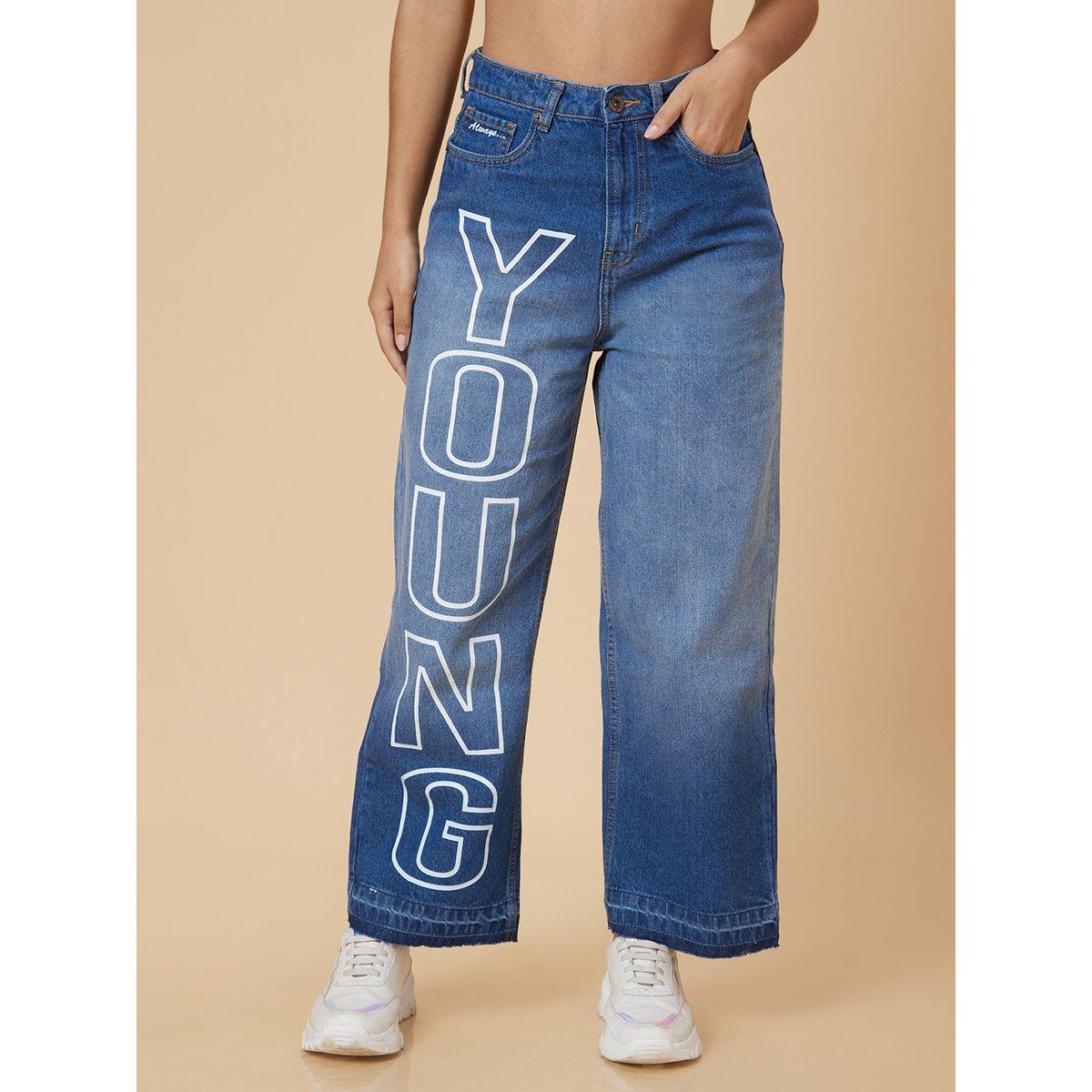 Globus X Styli Mid-Rise Printed Boyfriend Cotton Jeans-women-clothing-bottoms-jeans-image-2