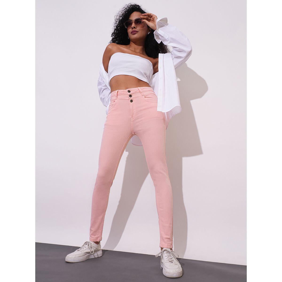 بنطال جينز بخصر عالي وقصة سكيني-women-clothing-bottoms-jeans-image-1