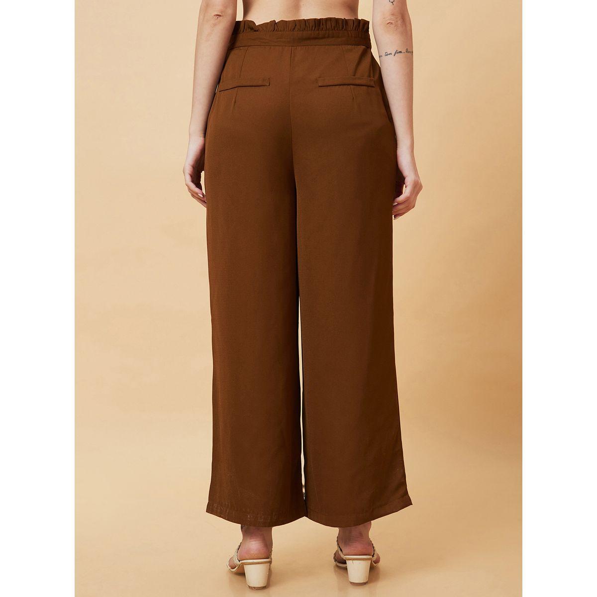 بنطال بخصة أرجل واسعة وخصر عالي-women-clothing-bottoms-trousers-image-4