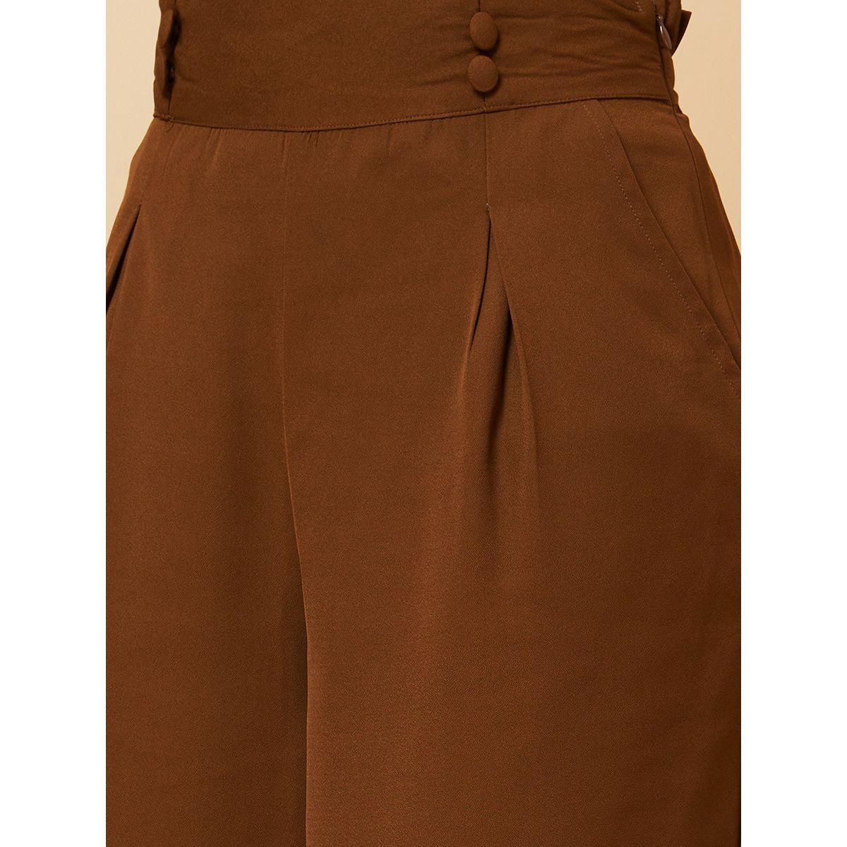 بنطال بخصة أرجل واسعة وخصر عالي-women-clothing-bottoms-trousers-image-5