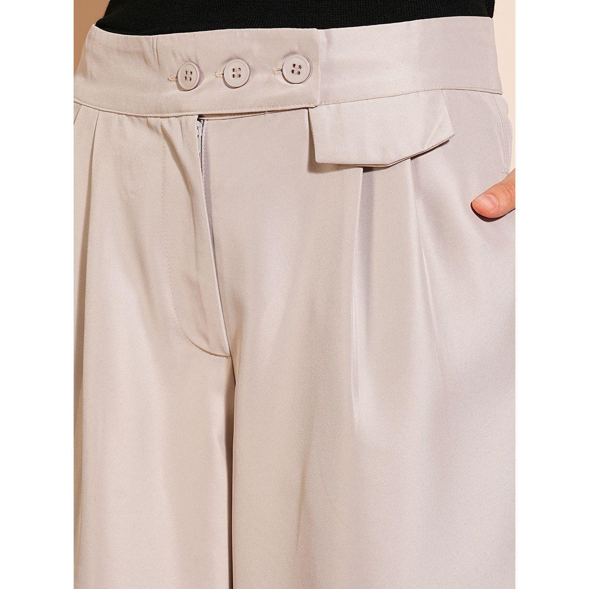Globus X Styli Solid High-Rise Pleated Wide-Leg Trousers-women-clothing-bottoms-trousers-image-5