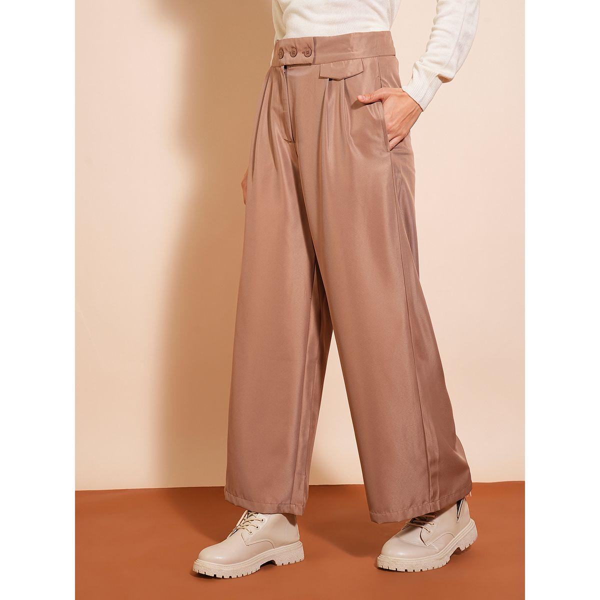 Globus X Styli Solid High-Rise Pleated Wide-Leg Trousers-women-clothing-bottoms-trousers-image-2