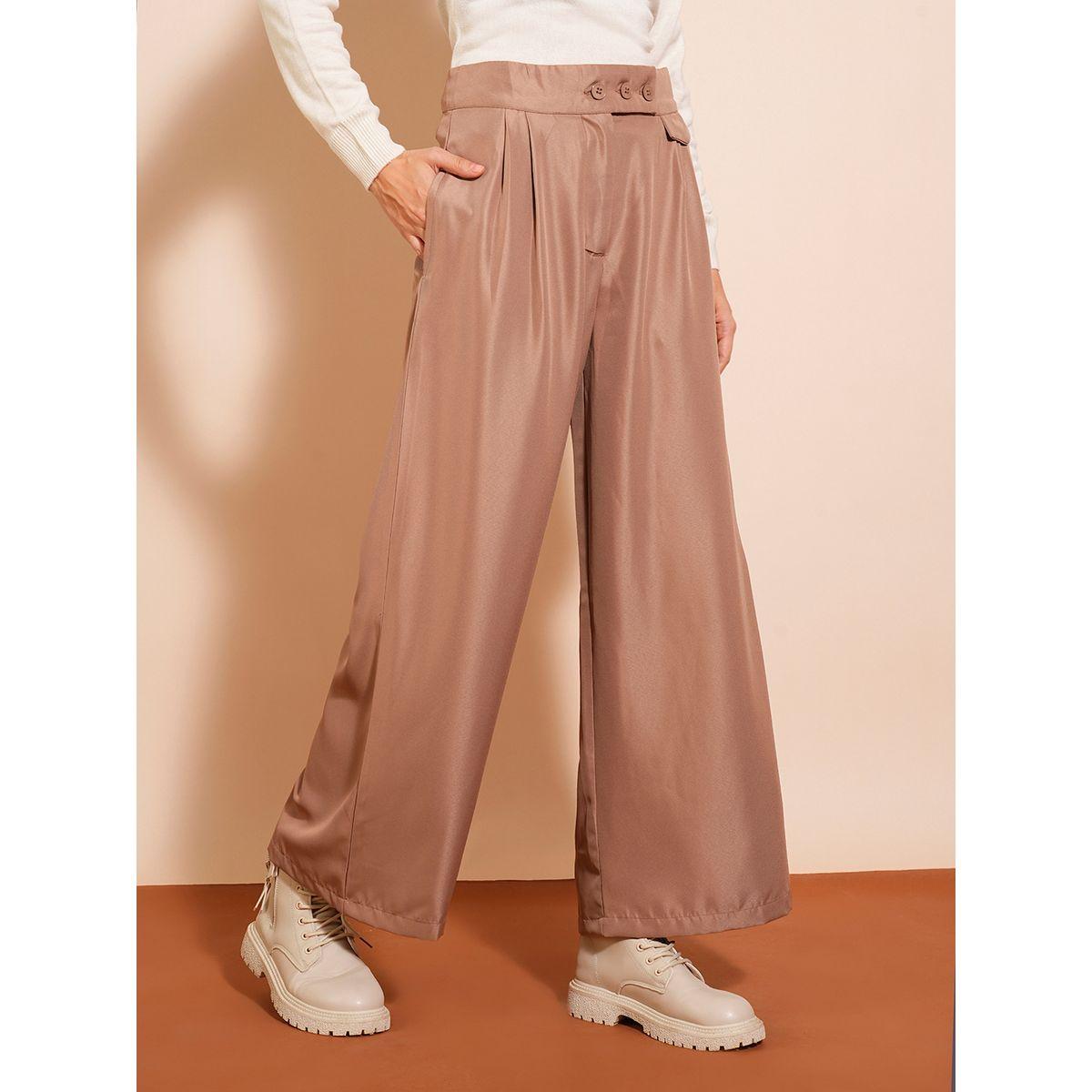 Globus X Styli Solid High-Rise Pleated Wide-Leg Trousers-women-clothing-bottoms-trousers-image-3