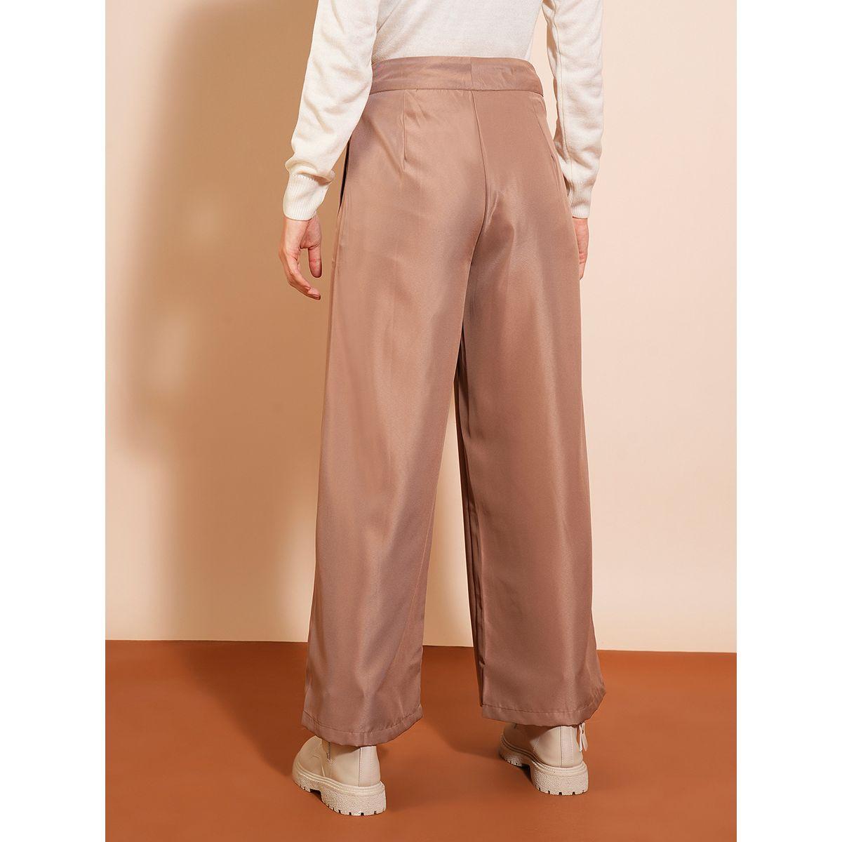 Globus X Styli Solid High-Rise Pleated Wide-Leg Trousers-women-clothing-bottoms-trousers-image-4
