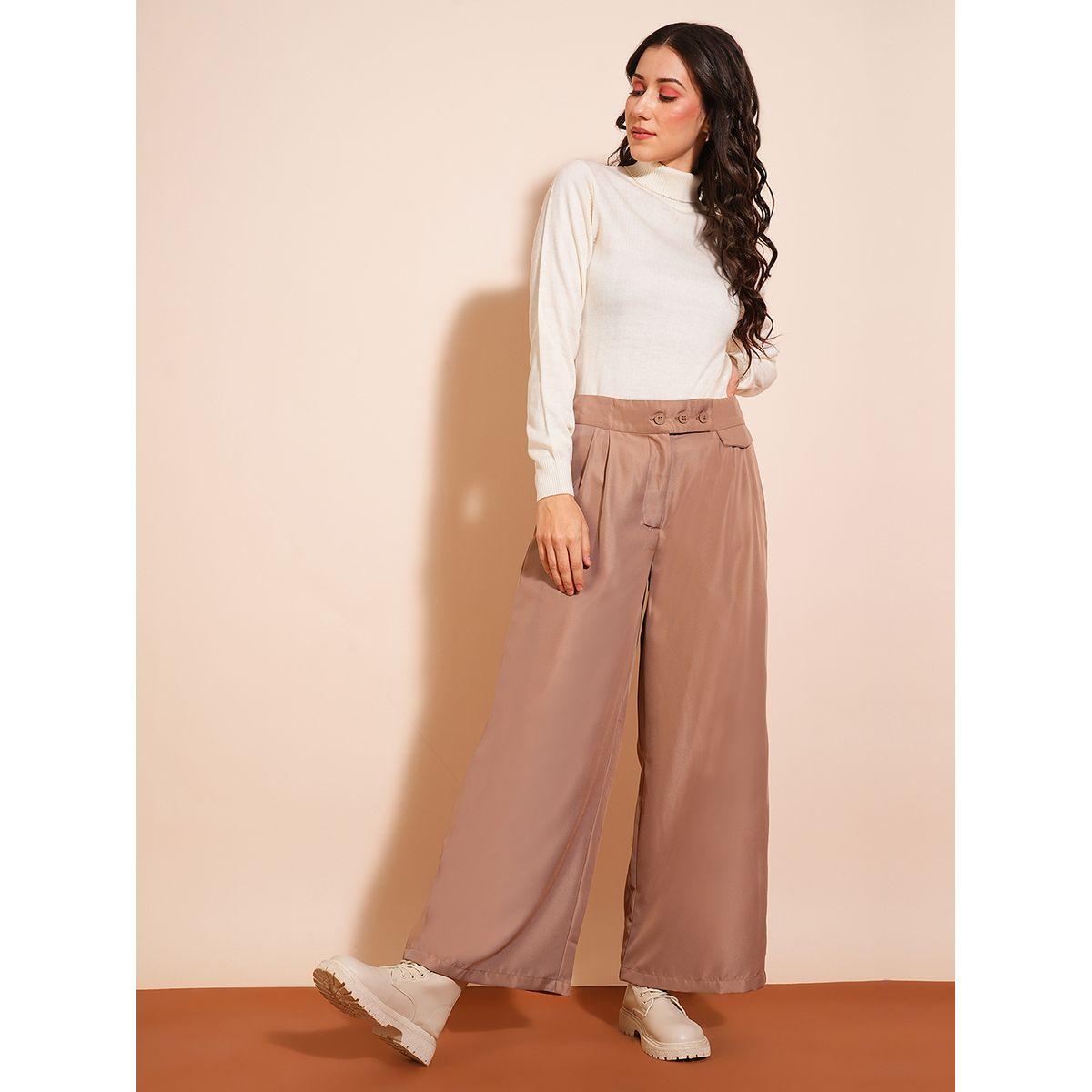 Globus X Styli Solid High-Rise Pleated Wide-Leg Trousers-women-clothing-bottoms-trousers-image-6