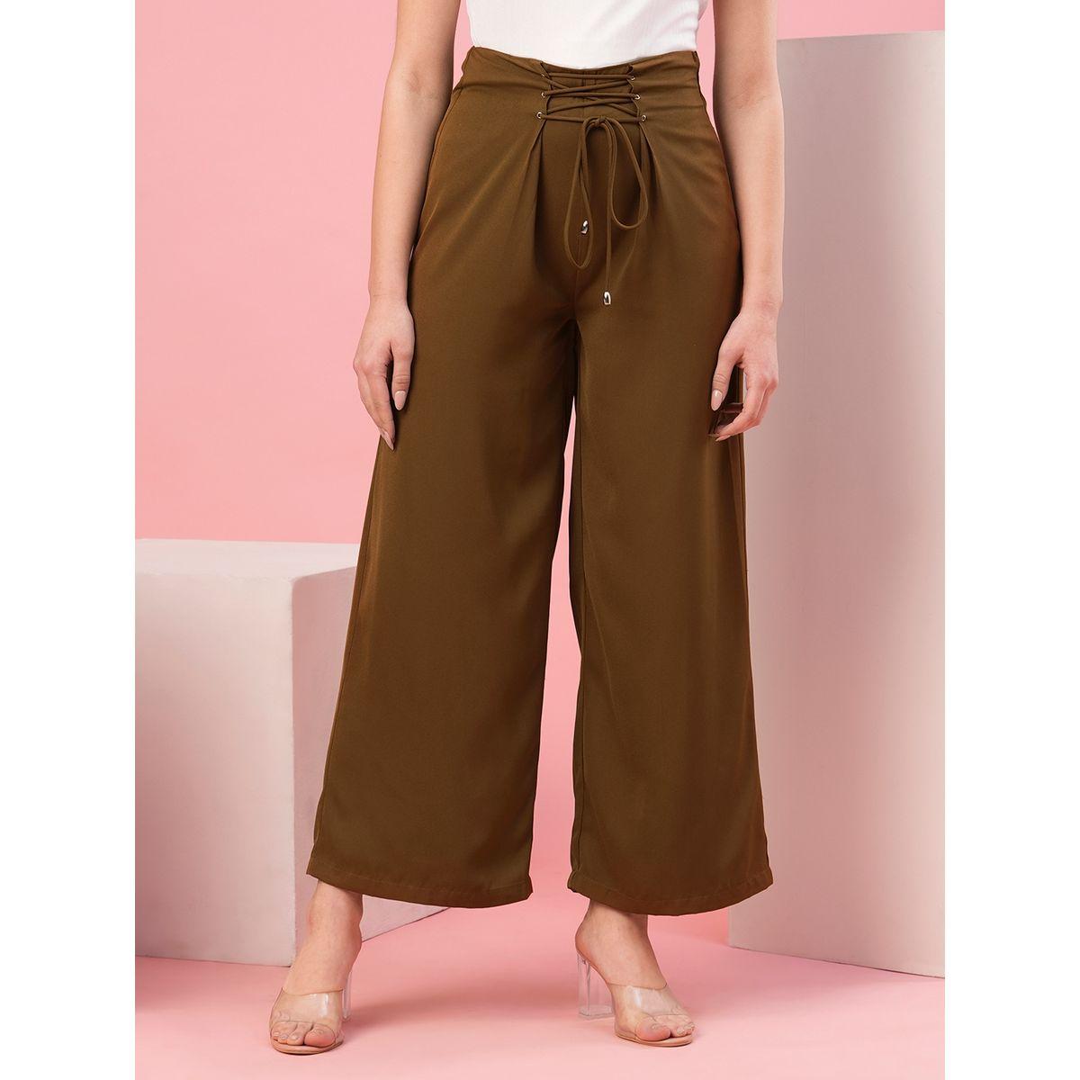 بنطال بخصر عالي وقصة أرجل واسعة-women-clothing-bottoms-trousers-image-1