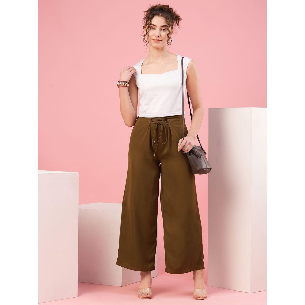 Globus X Styli High-Rise Loose Fit Trousers with Drawstring-women-clothing-bottoms-trousers-image-5