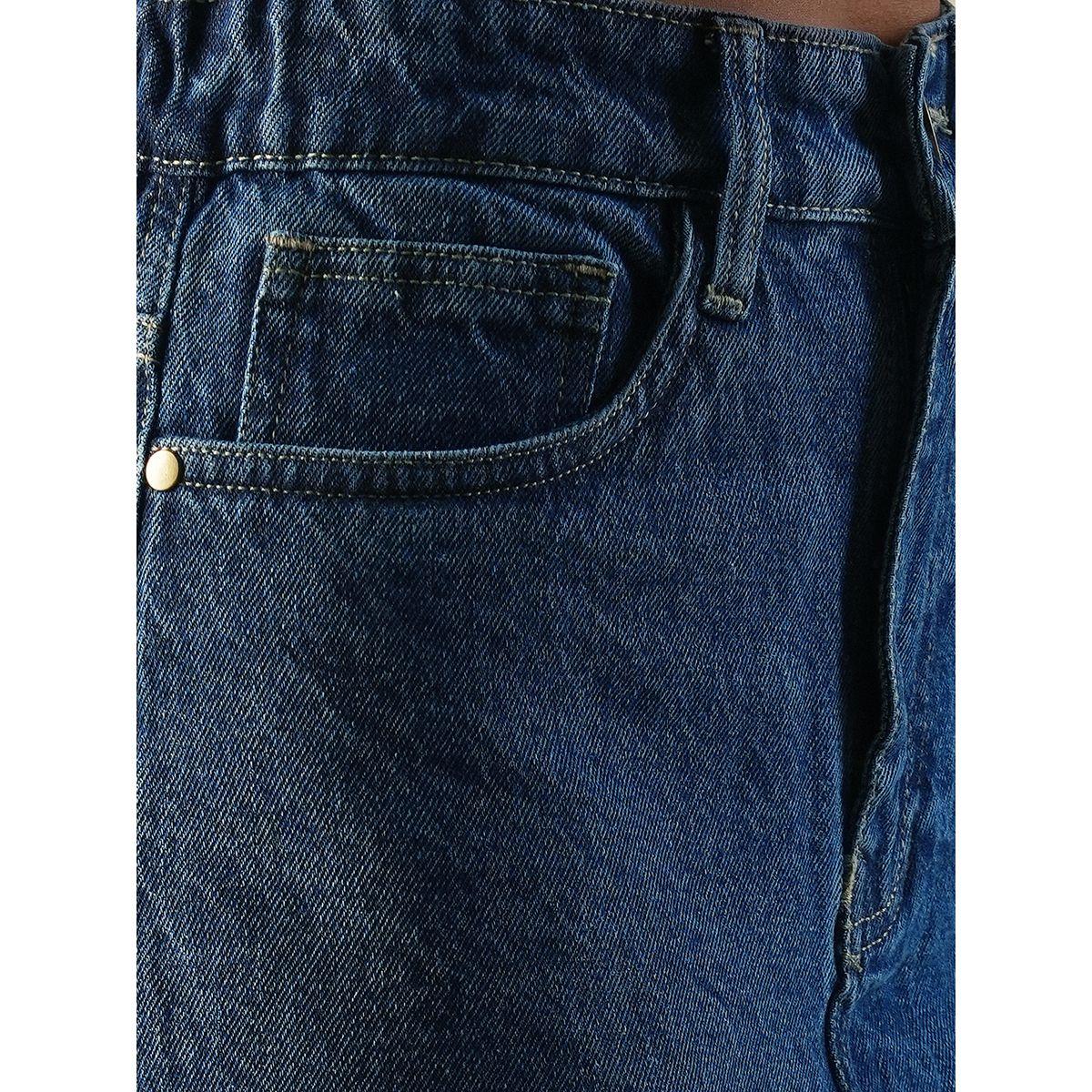 تنورة طويلة دنيم بخصر متوسط وشق-women-clothing-bottoms-skirts-image-5