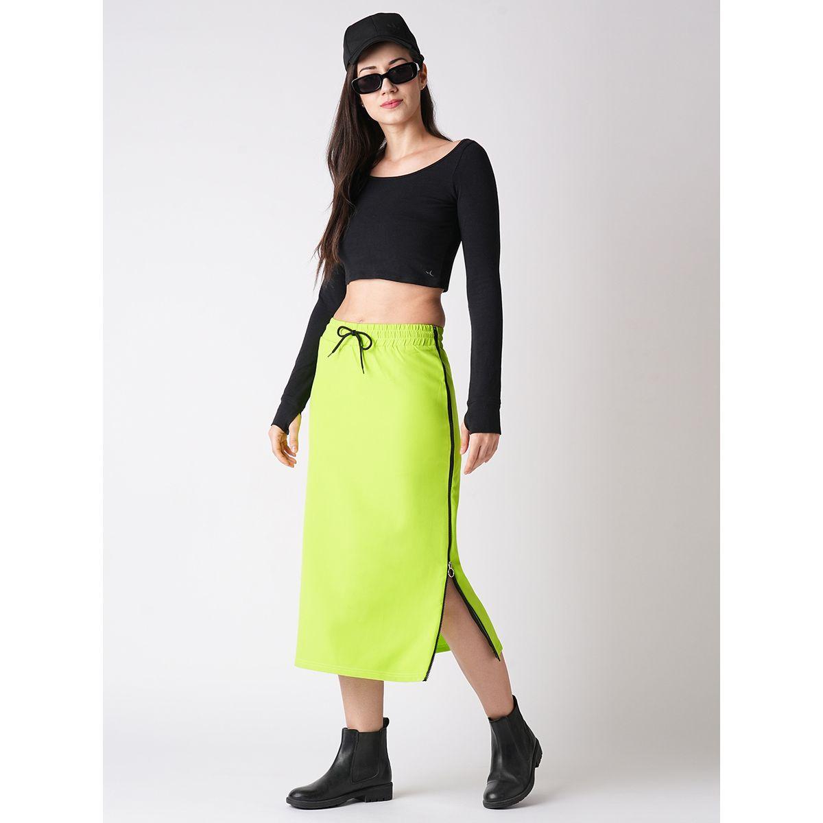 Globus X Styli Solid Straight Midi Skirt with Drawstring-women-clothing-skirts-image-5