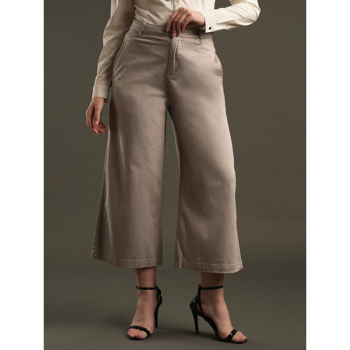بنطال ساتان بخصر متوسط وقصة مريحة-women-clothing-bottoms-trousers-image-1