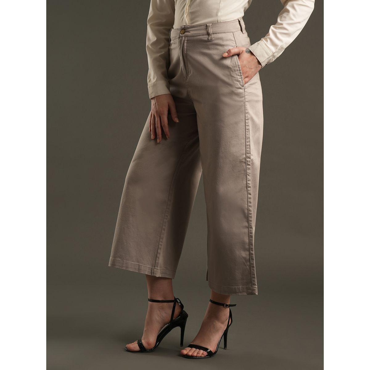 Globus X Styli Satin Stretchable Mid-Rise Relaxed Fit Trousers-women-clothing-bottoms-trousers-image-2
