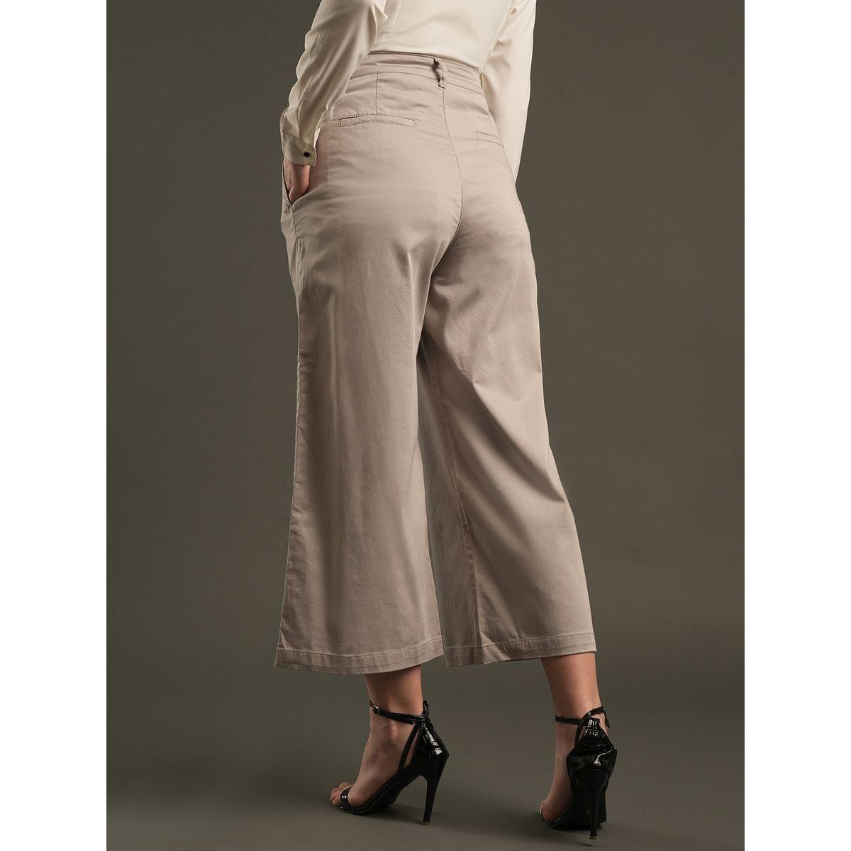Globus X Styli Satin Stretchable Mid-Rise Relaxed Fit Trousers-women-clothing-bottoms-trousers-image-4