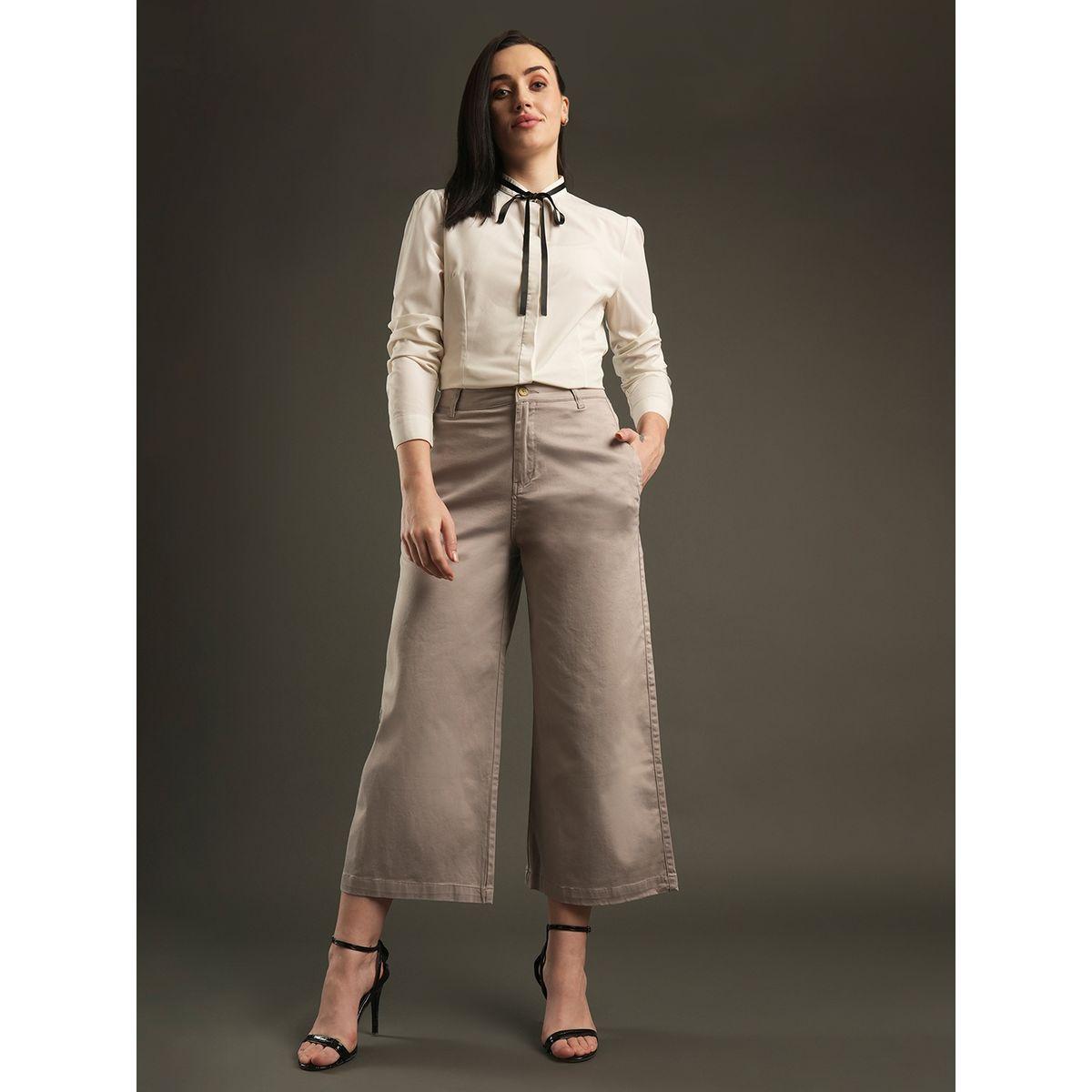 Globus X Styli Satin Stretchable Mid-Rise Relaxed Fit Trousers-women-clothing-bottoms-trousers-image-6
