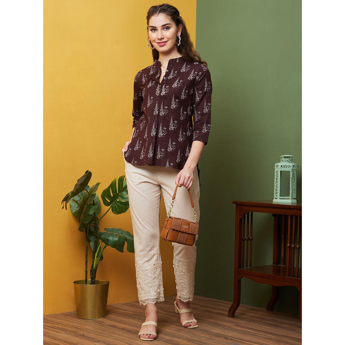 بنطال بخصر مطاطي وتفاصيل دانتيل-women-clothing-bottoms-trousers-image-5