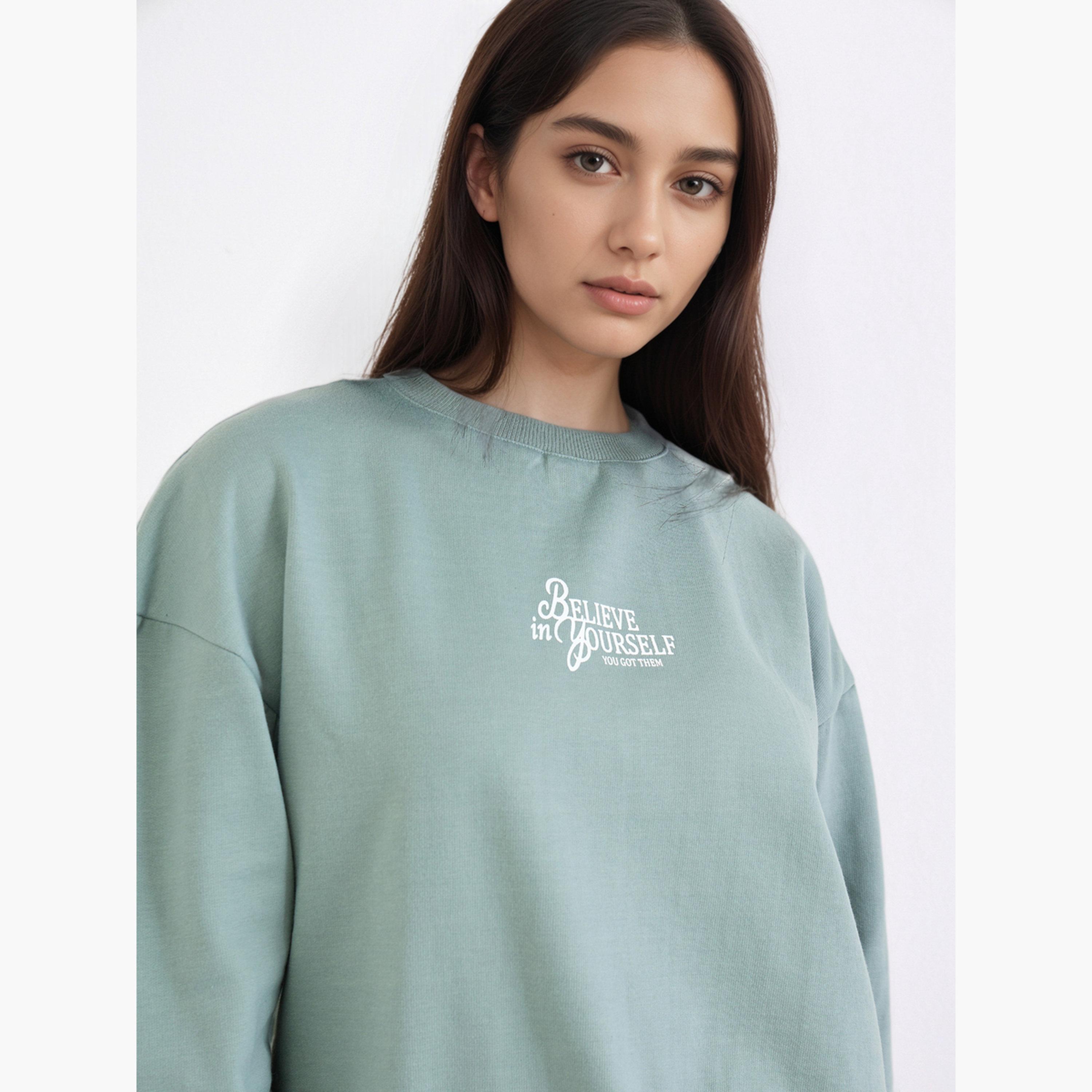 Styli Slogan Embroidered Round Neck Long Sleeves Women's Sweatshirt-women-clothing-hoodiesandsweatshirts-sweatshirts-image-3