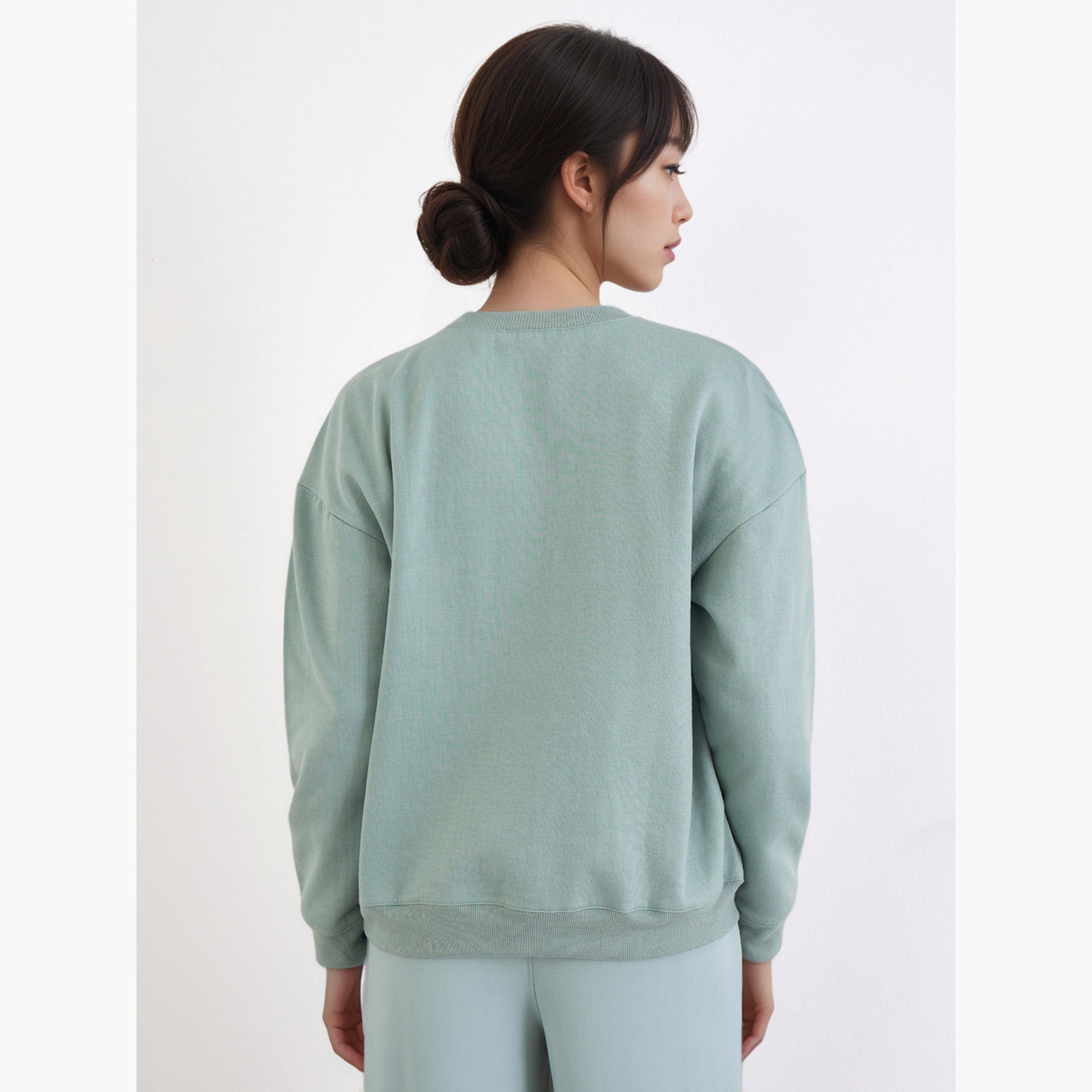 Styli Slogan Embroidered Round Neck Long Sleeves Women's Sweatshirt-women-clothing-hoodiesandsweatshirts-sweatshirts-image-4