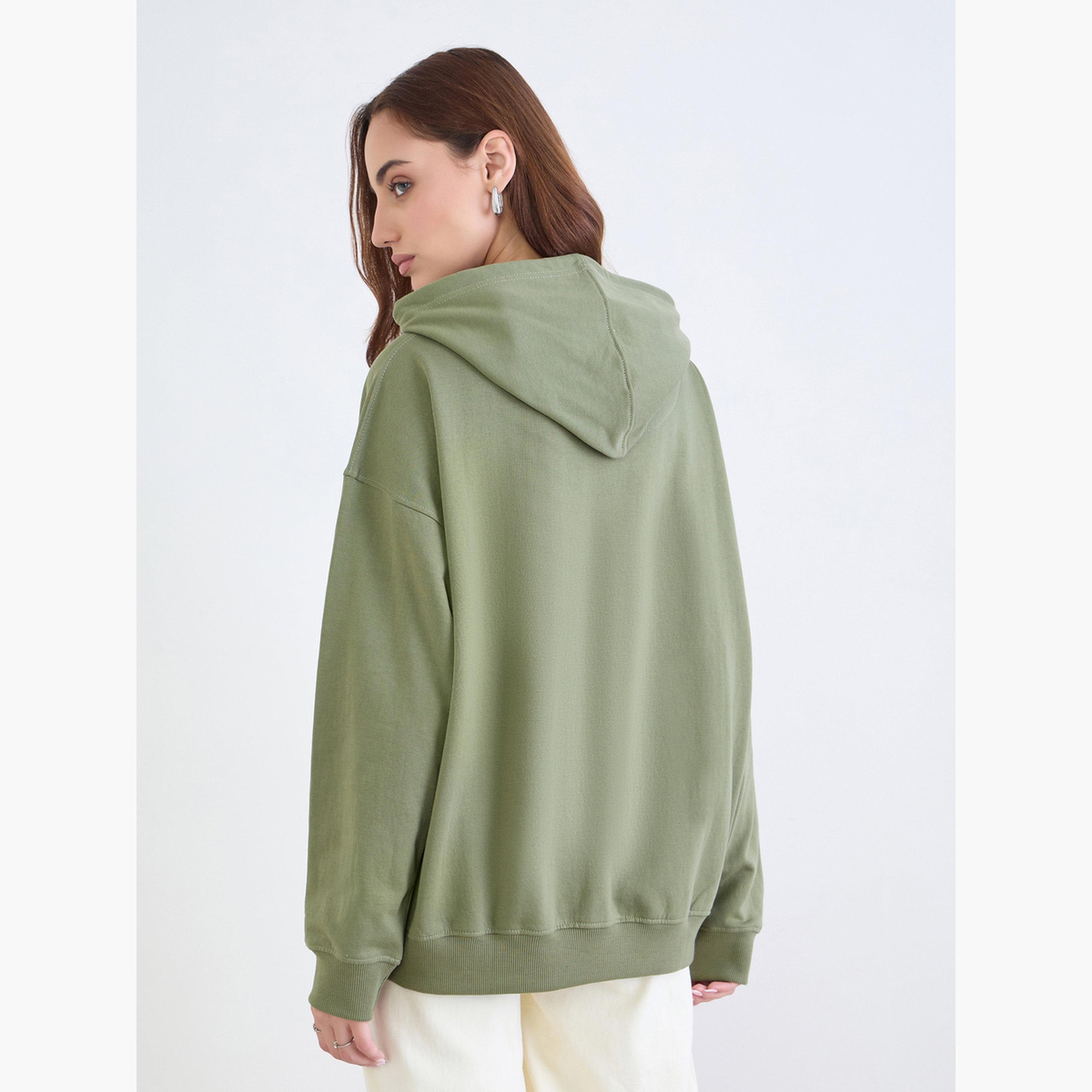 ستايلي - هودي حجم كبير بطبعة جرافيكية خضراء-women-clothing-hoodiesandsweatshirts-hoodies-image-5