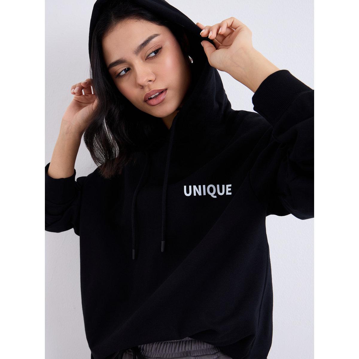 Styli Black Embroidered Longline Hoodie-women-winterwear-hoodiesandsweatshirts-hoodies-image-1