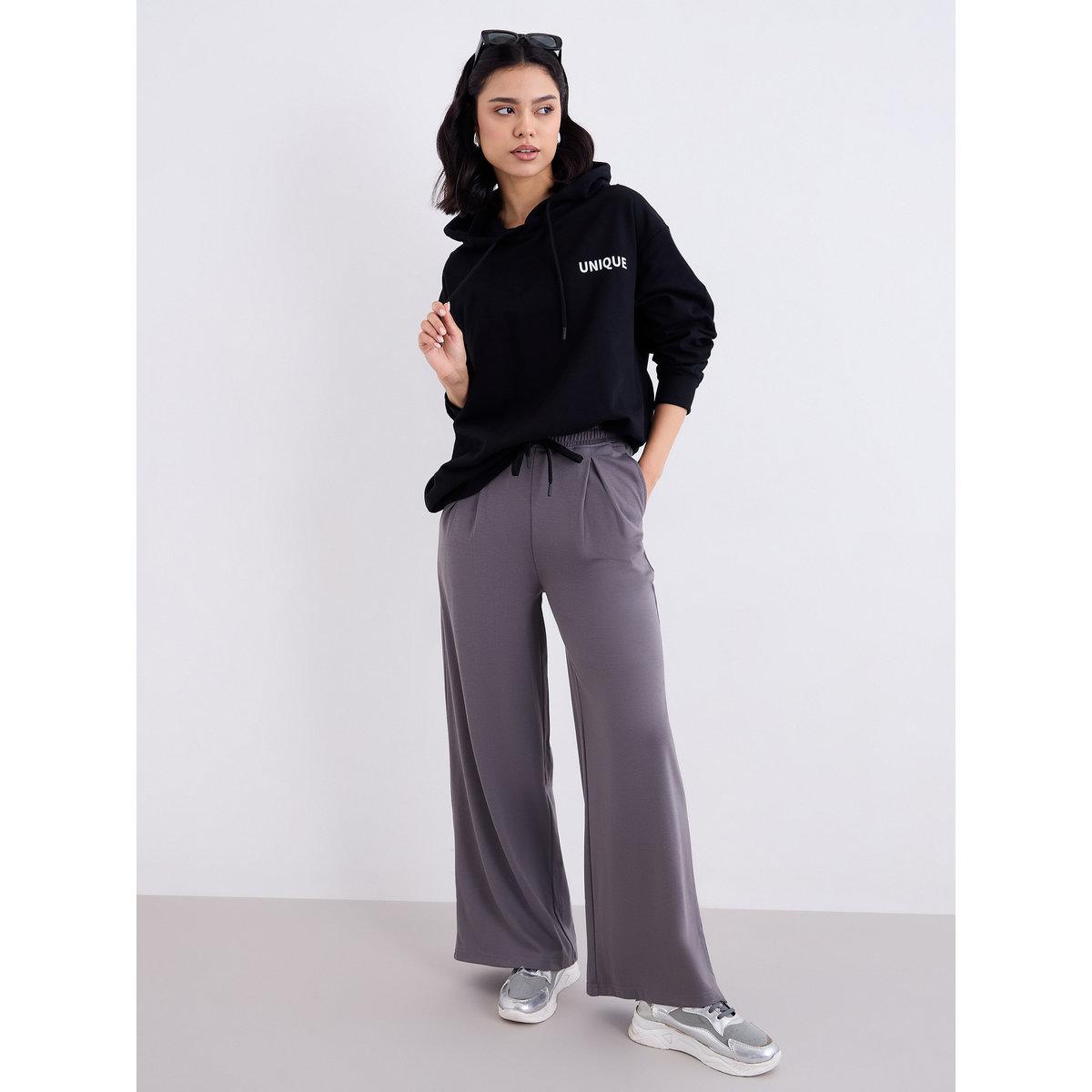 Styli Black Embroidered Longline Hoodie-women-winterwear-hoodiesandsweatshirts-hoodies-image-2