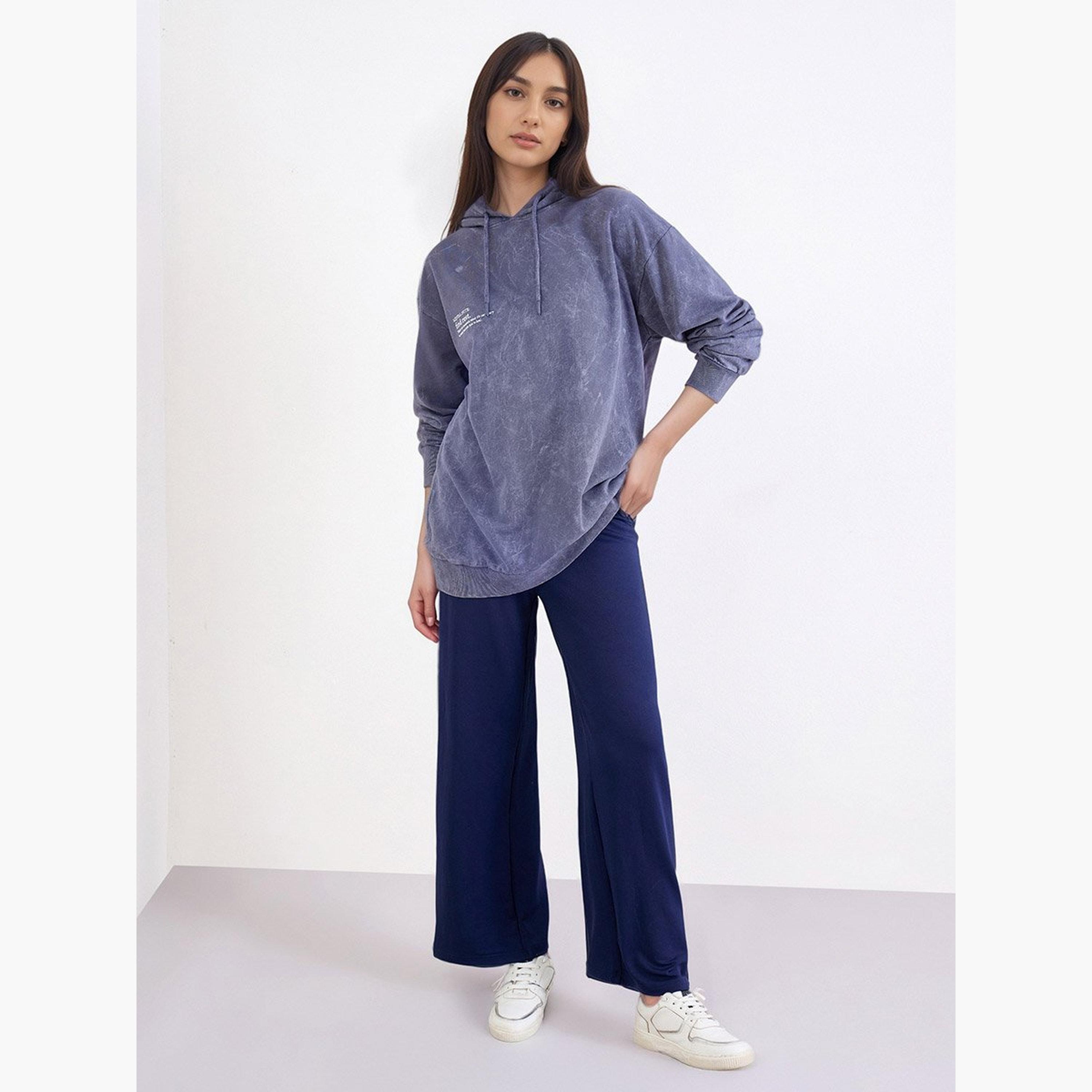 ستايلي - هودي طويل مغسول بالحامض لون أزرق-women-winterwear-hoodiesandsweatshirts-hoodies-image-2