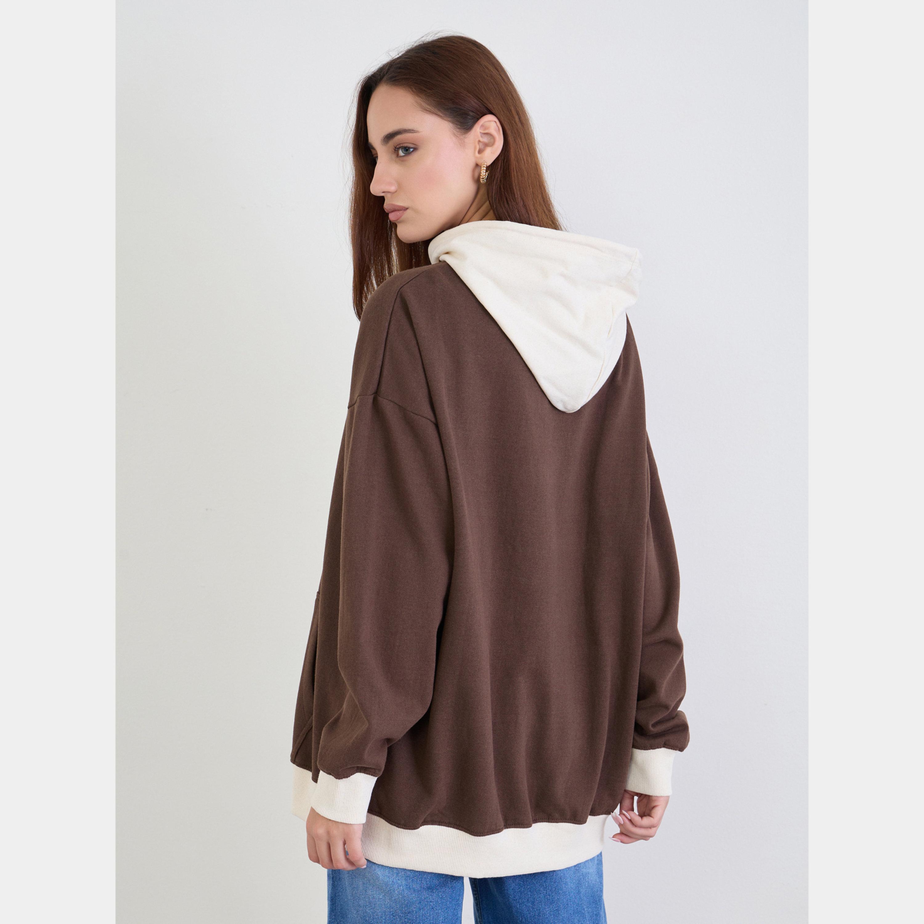 ستايلي - هودي نسائي بأكمام طويلة وياقة وغطاء رأس بألوان متعددة-women-winterwear-hoodiesandsweatshirts-hoodies-image-5