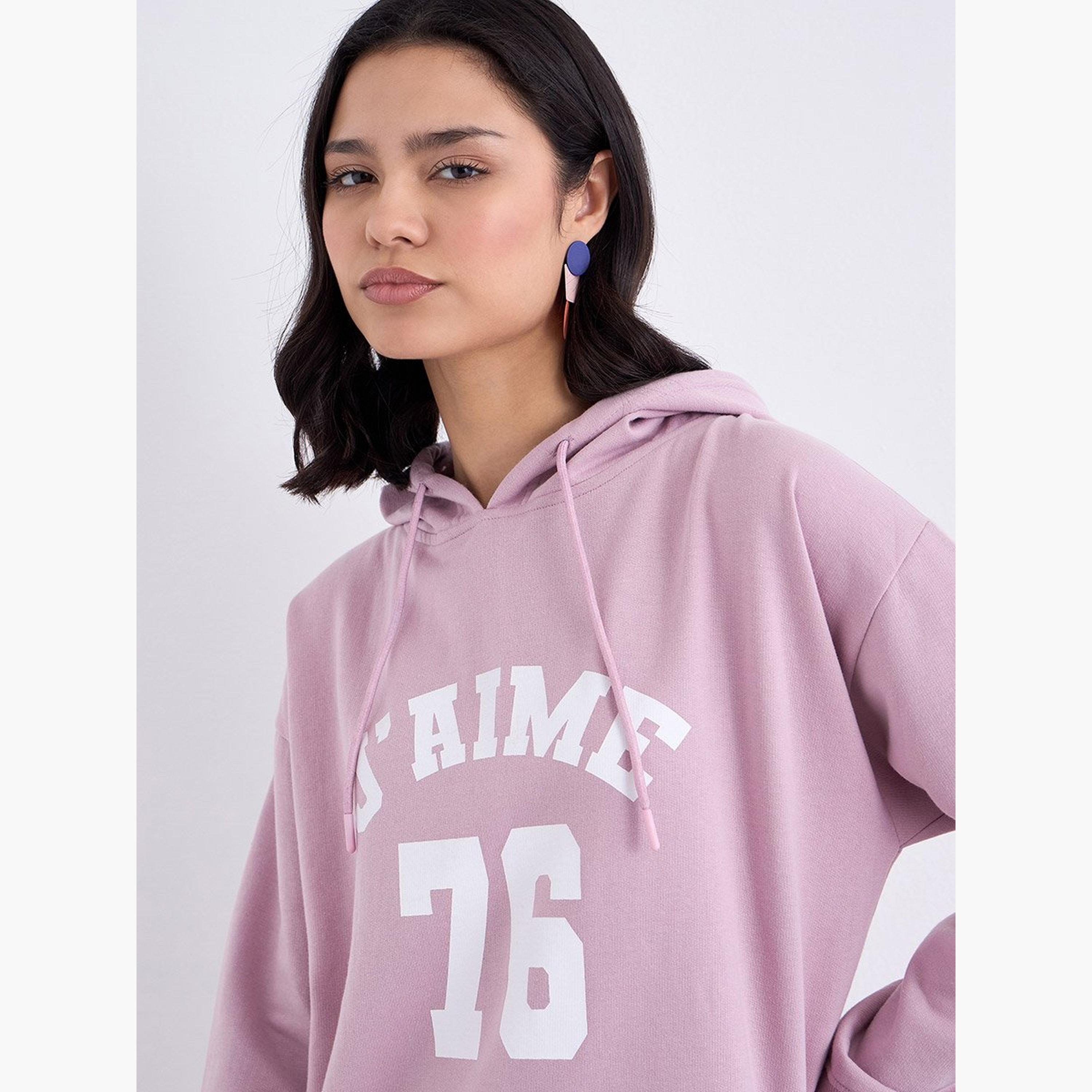 ستايلي - هودي بطبعة جرافيكية طويلة لون وردي-women-winterwear-hoodiesandsweatshirts-hoodies-image-4