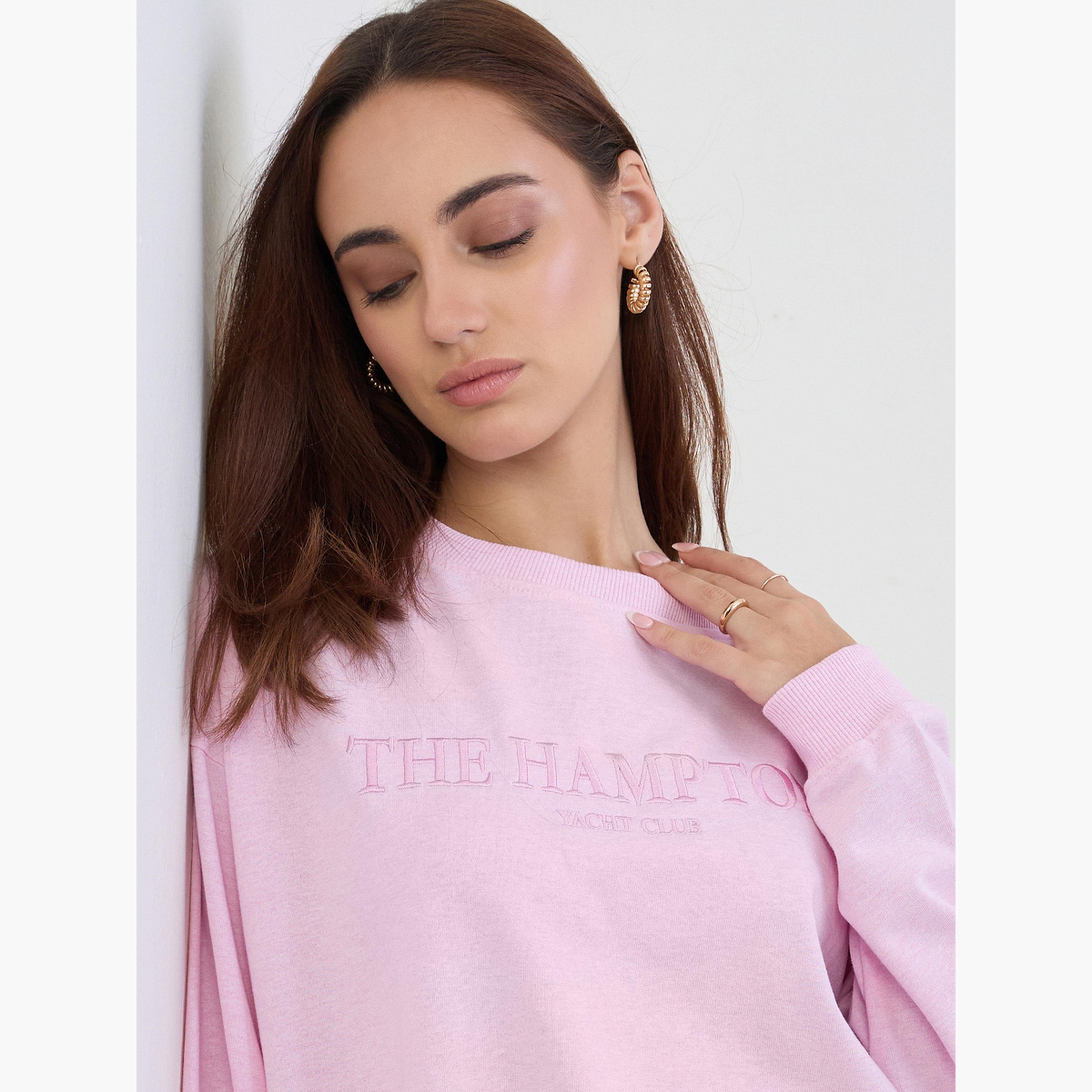 ستايلي - سويت شيرت هامبتونز لون وردي-women-winterwear-hoodiesandsweatshirts-sweatshirts-image-4