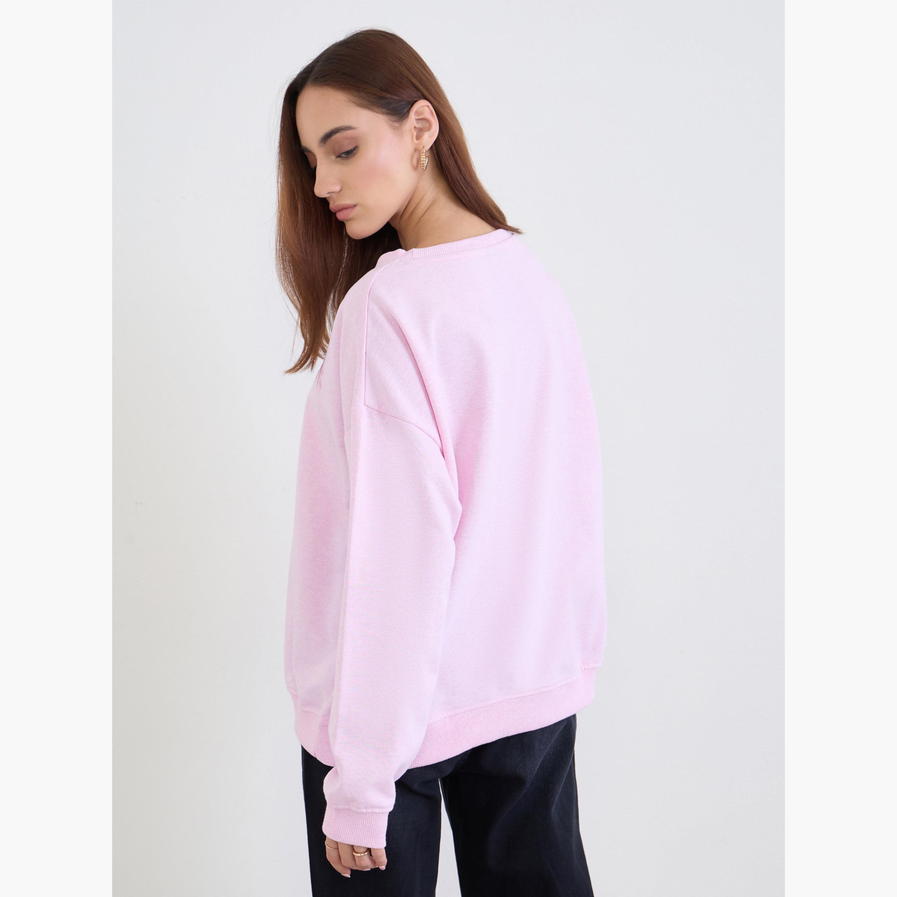 ستايلي - سويت شيرت هامبتونز لون وردي-women-winterwear-hoodiesandsweatshirts-sweatshirts-image-5