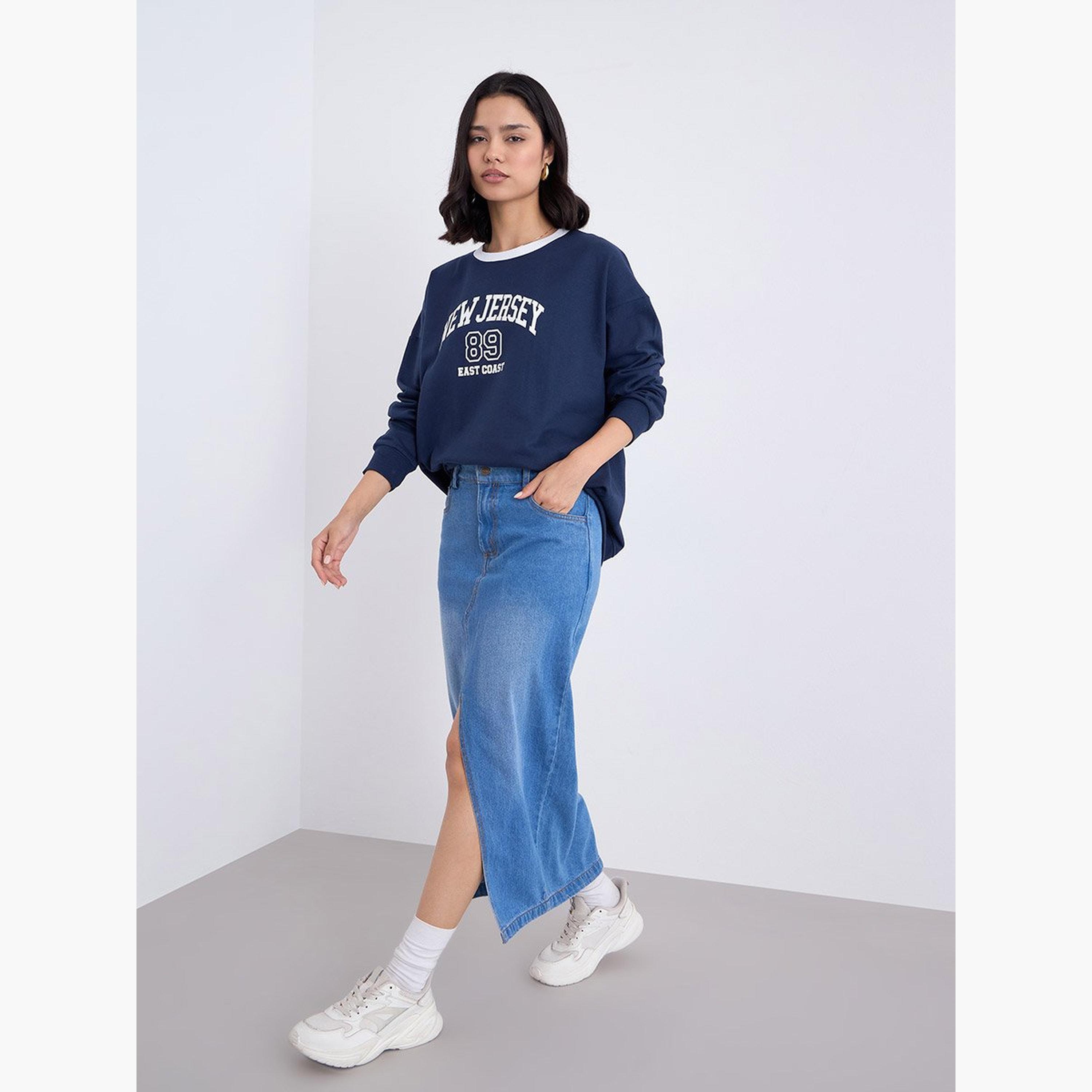 ستايلي - سويت شيرت للنساء مطبوع شعار نيو جيرسي لون أزرق البحري-women-clothing-hoodiesandsweatshirts-sweatshirts-image-2
