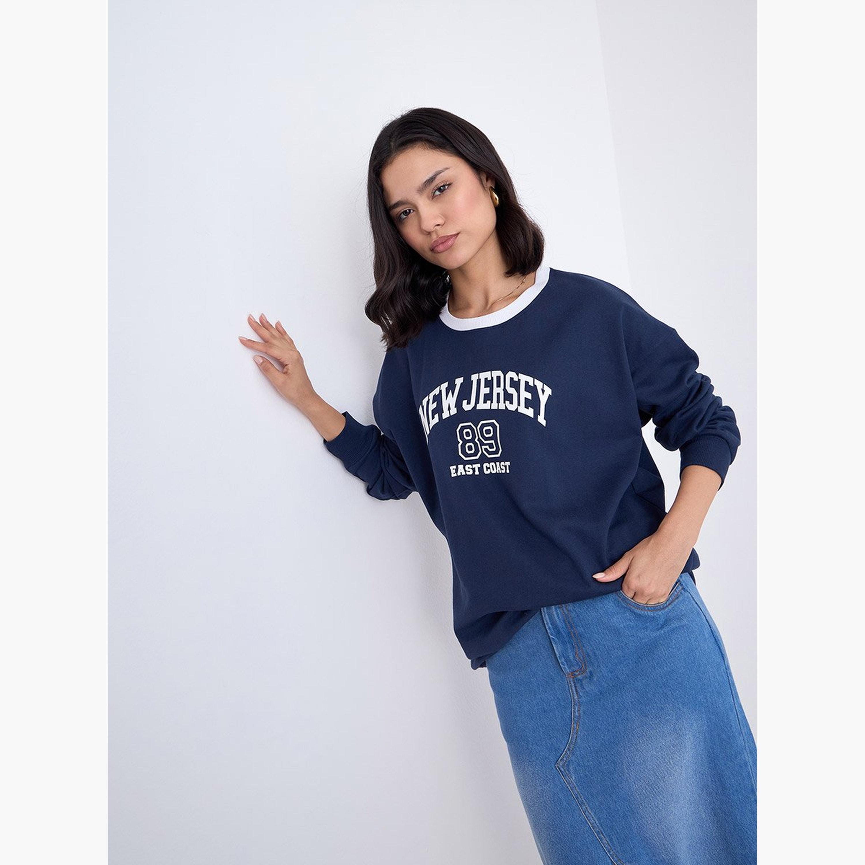 Styli New Jersey Print Round Neck Long Sleeves Women's Sweatshirt-women-clothing-hoodiesandsweatshirts-sweatshirts-image-3