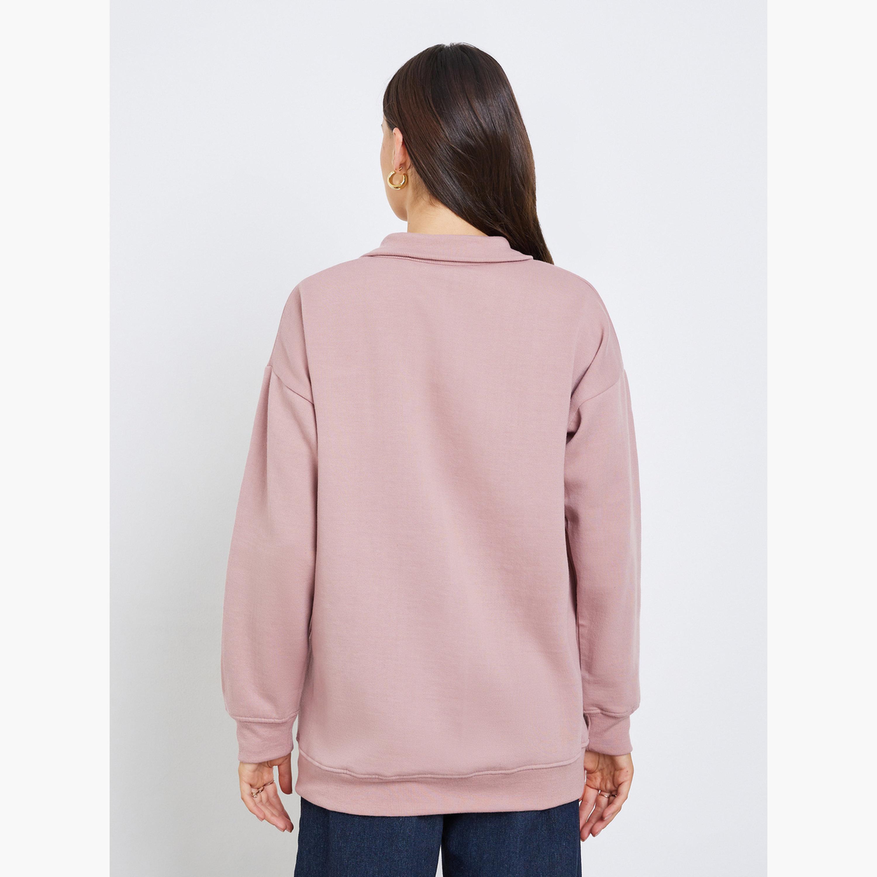 Styli Paris Print High Neck Long Sleeves Women's Sweatshirt-women-clothing-hoodiesandsweatshirts-sweatshirts-image-3